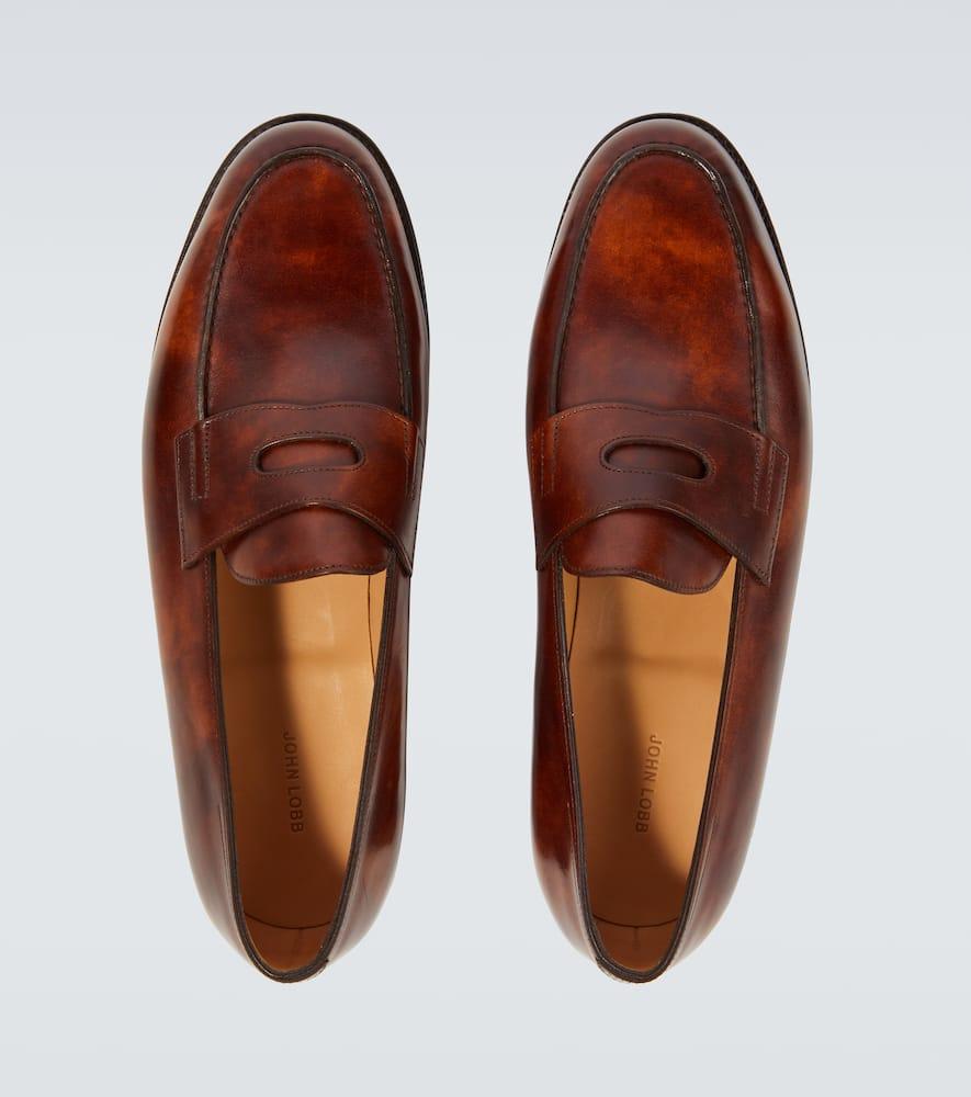 John Lobb Lopez Leather Penny Loafers in Brown for Men | Lyst display picture 2