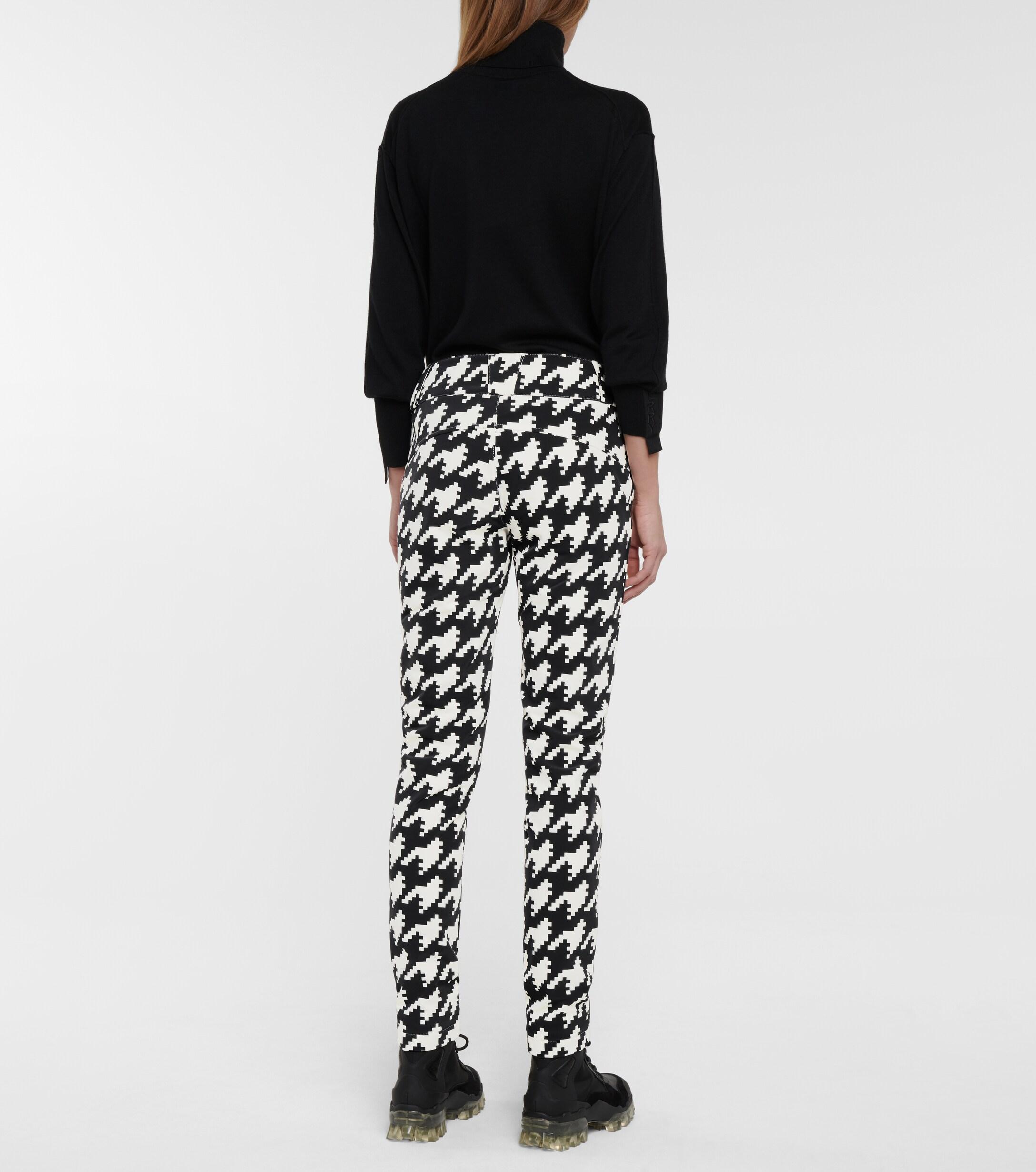 Perfect Moment Aurora Houndstooth Skinny Ski Pants in Black - Lyst