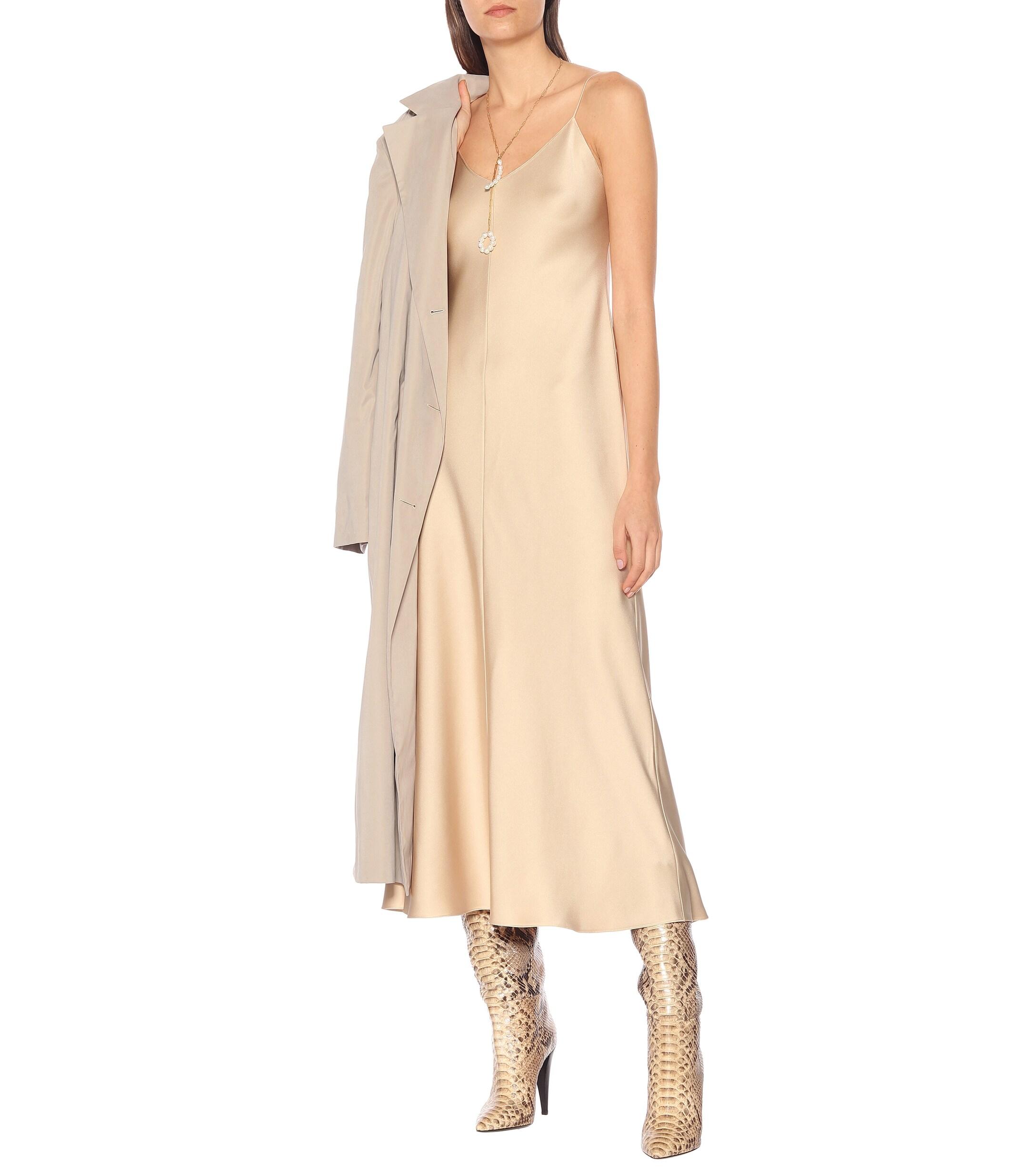 the row silk slip dress The Row, Barina lace-trimmed silk slip dress, Women, Black, US 14, Dresses
