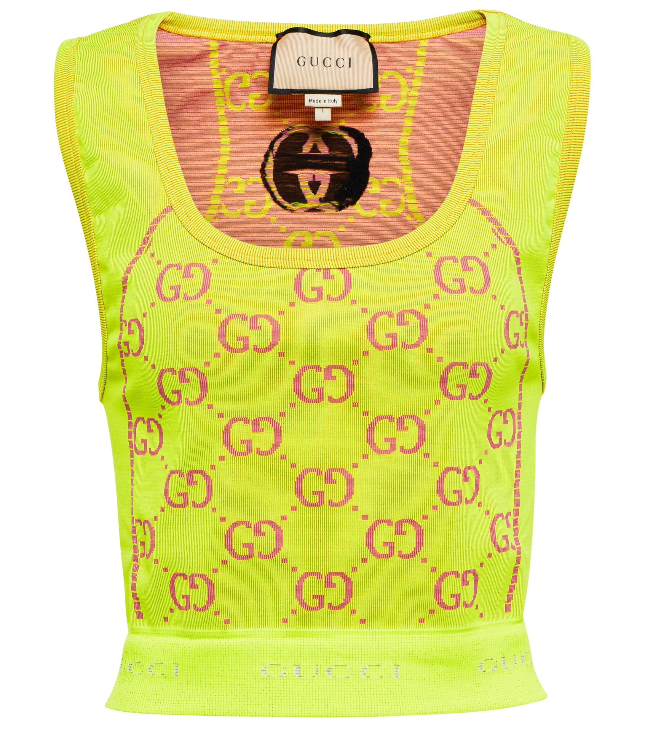 HOT Gucci Caro pattern yellow logo 3D T-Shirt • Kybershop