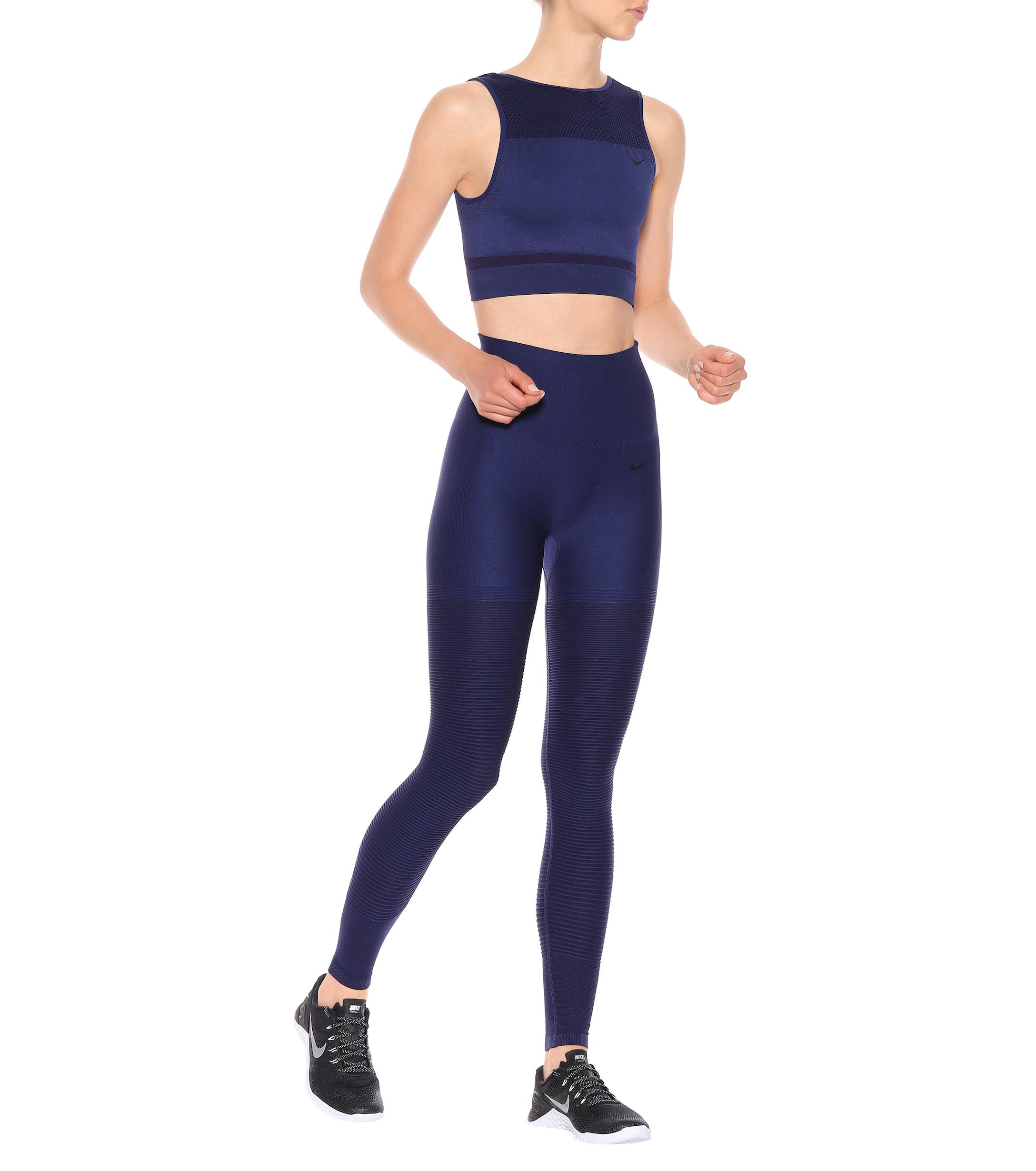 Nike Stretch leggings in Navy (Blue) Lyst