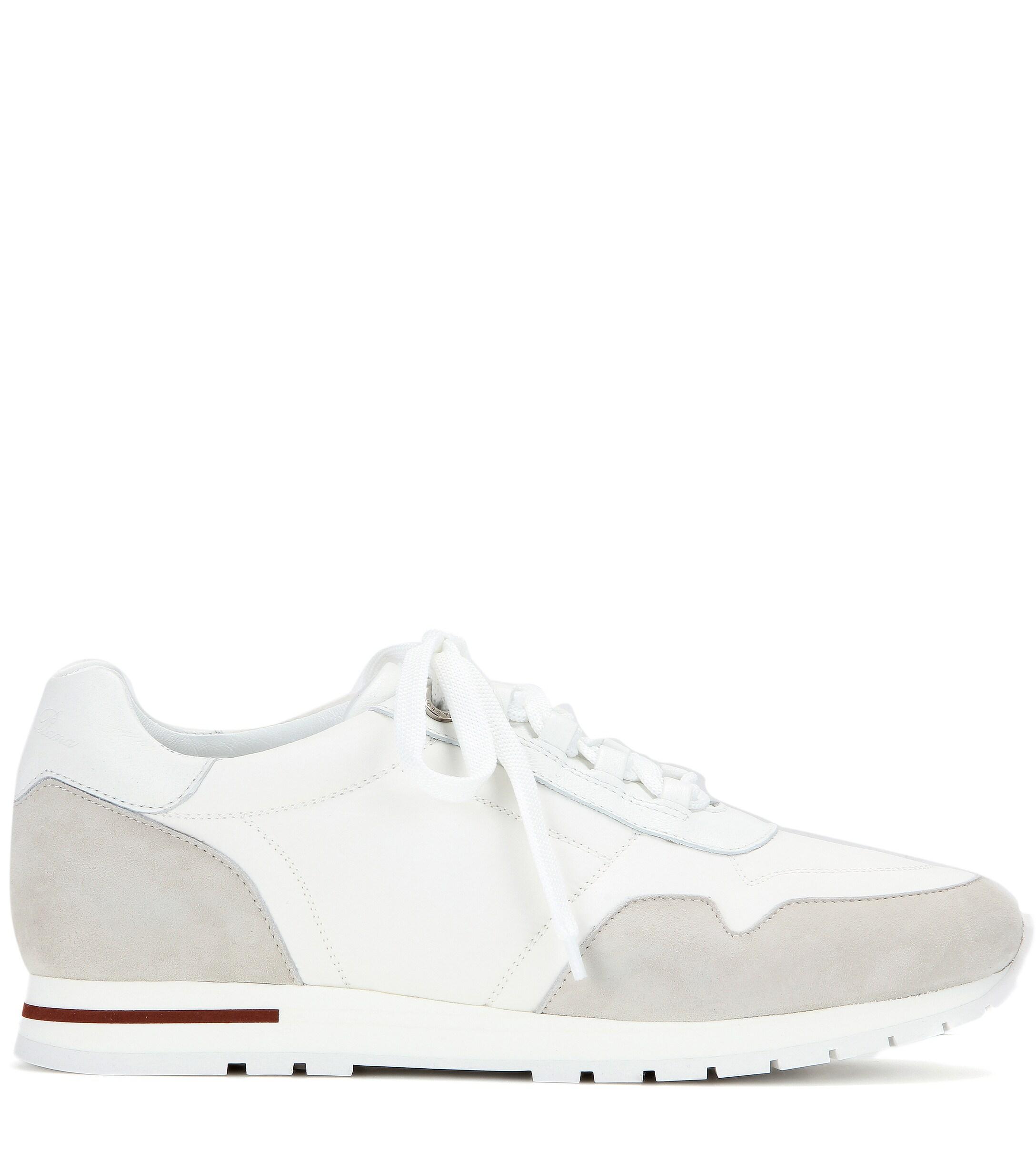 Loro Piana Synthetik Sneakers My Wind mit Veloursleder in Weiß - Lyst