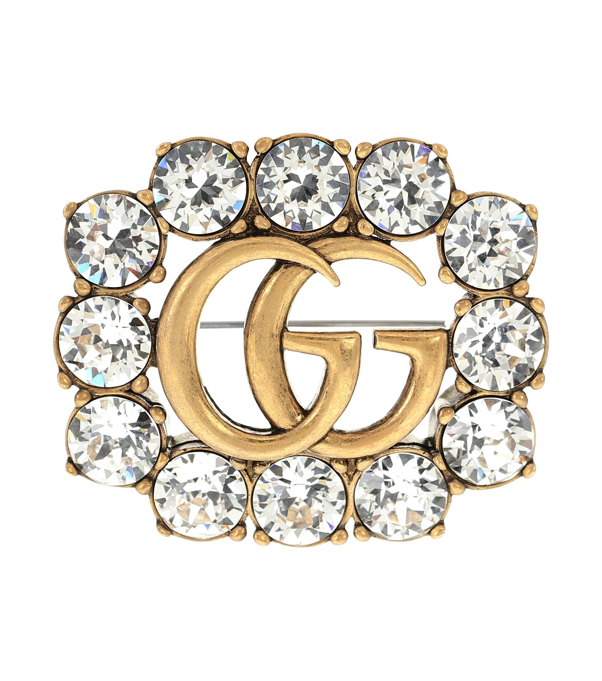 Gucci Metal Double G Brooch With 