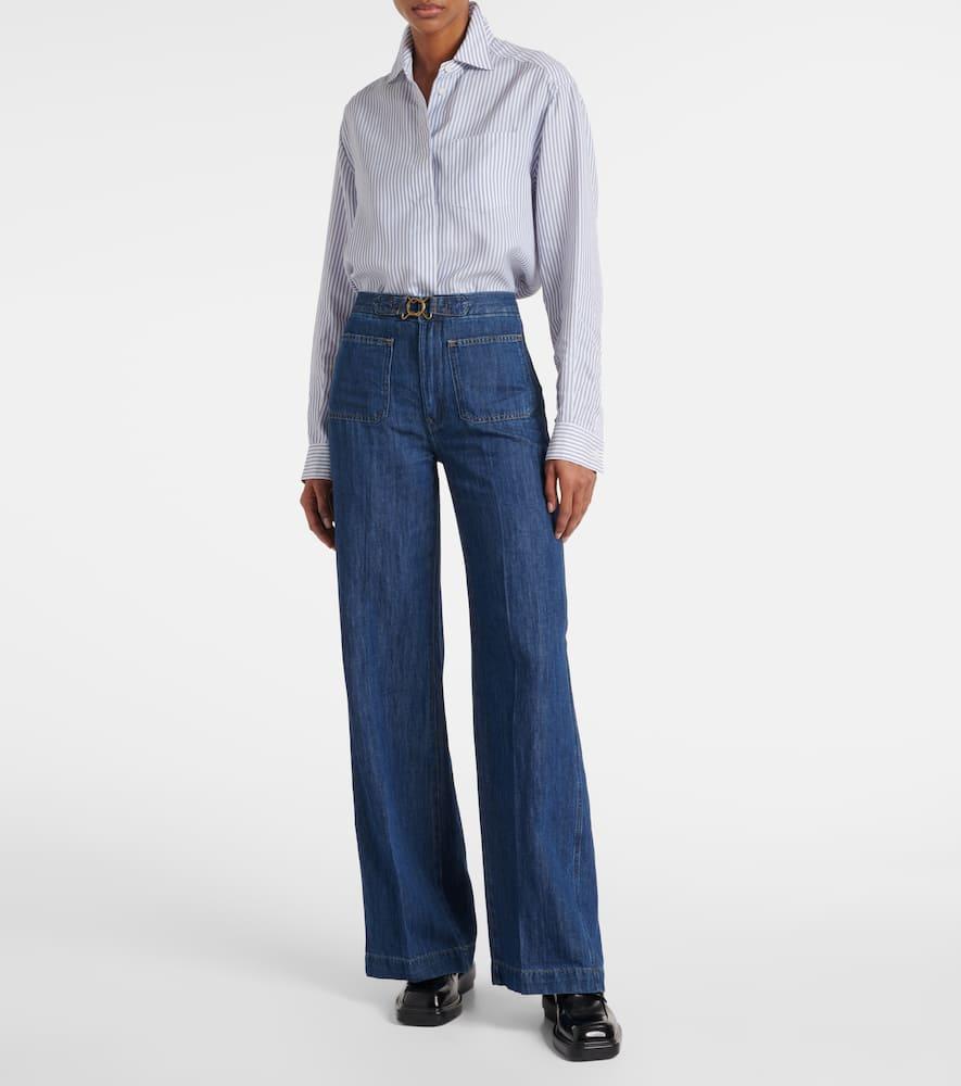 Polo Ralph Lauren Leaton Mid-Rise Flared Jeans in Blue Lyst UK