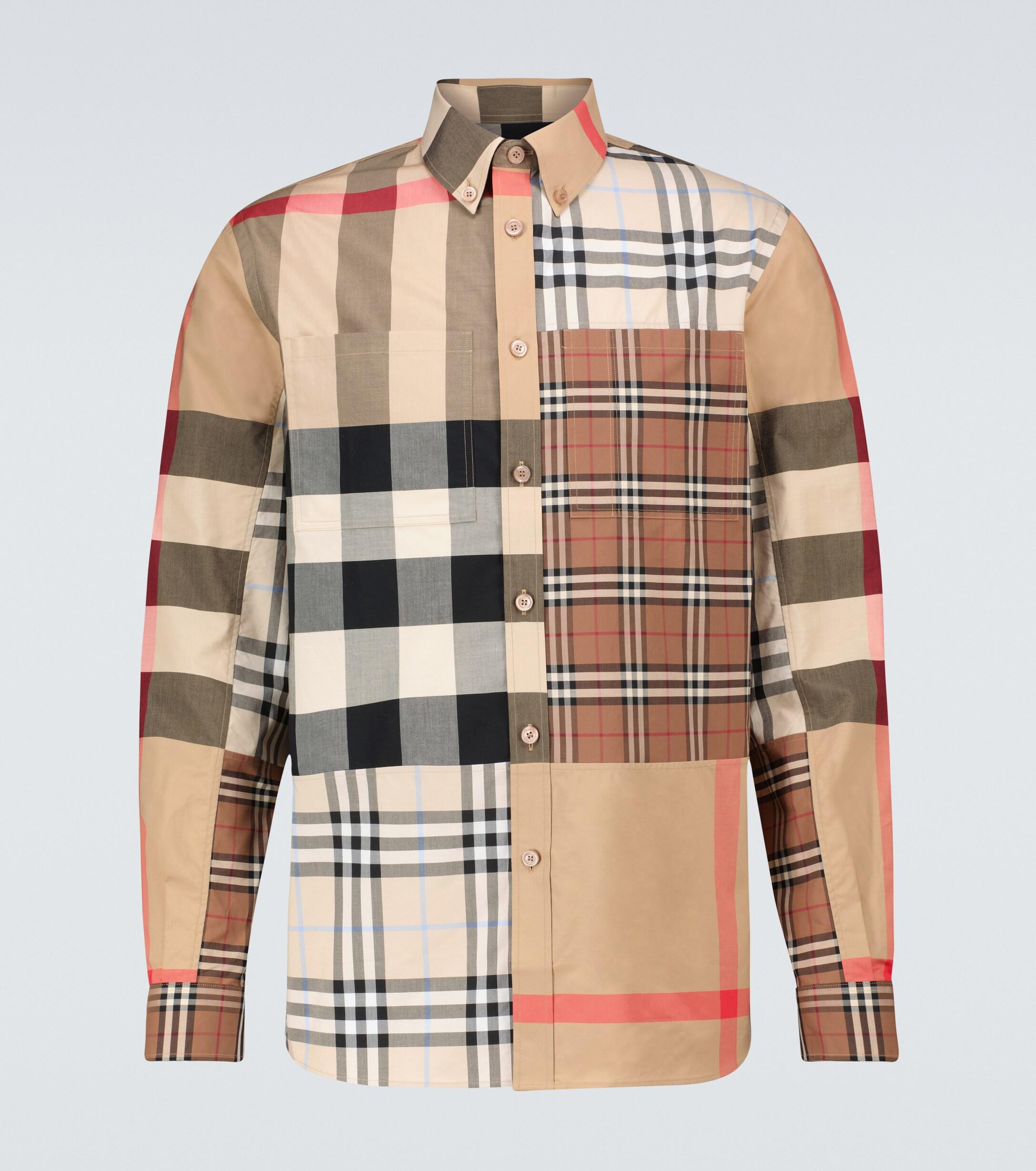 Men patchwork shirt Clearance