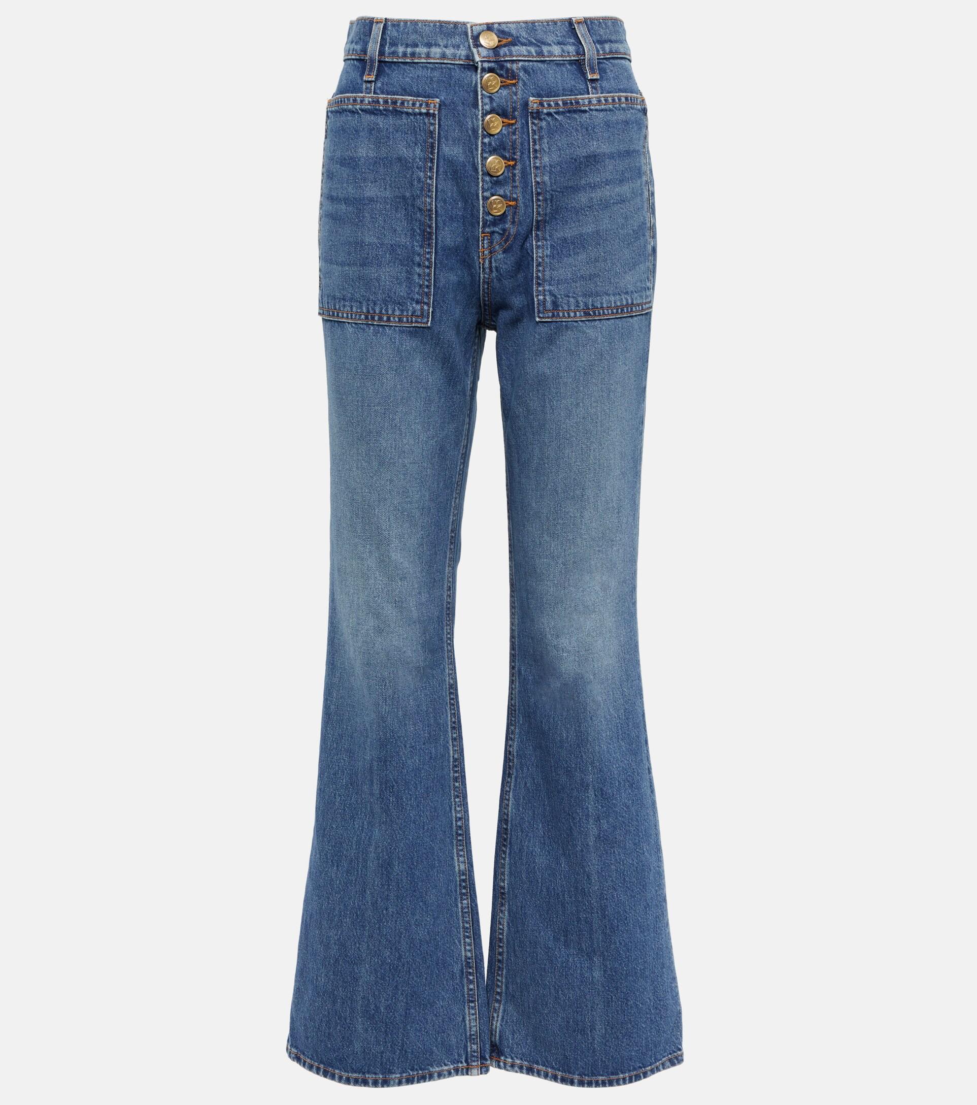 Ulla Johnson The Lou High-rise Flared Jeans in Blue | Lyst