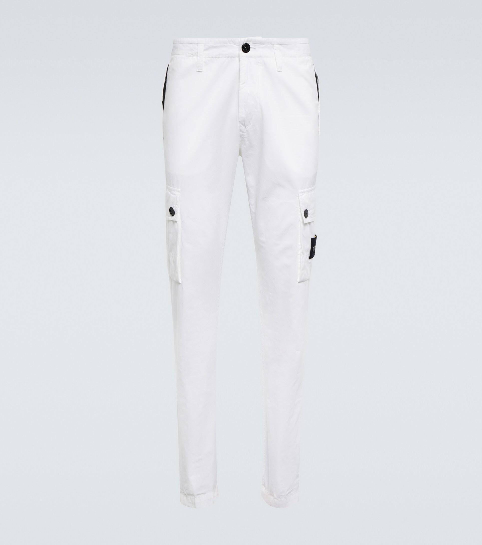 Stone Island 303wa Old Treatment Cargo Pants in White for Men | Lyst