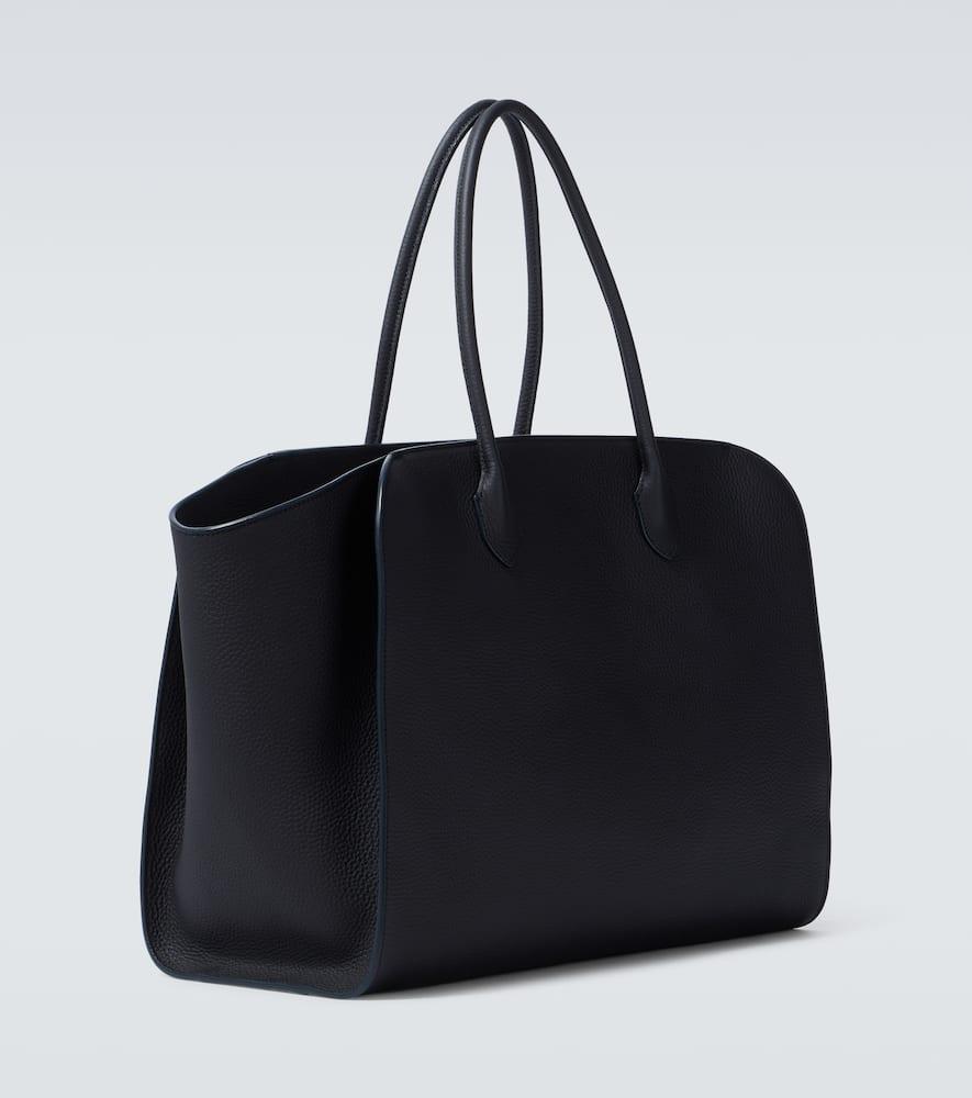 The Row Marlo Leather Tote Bag in Black for Men | Lyst