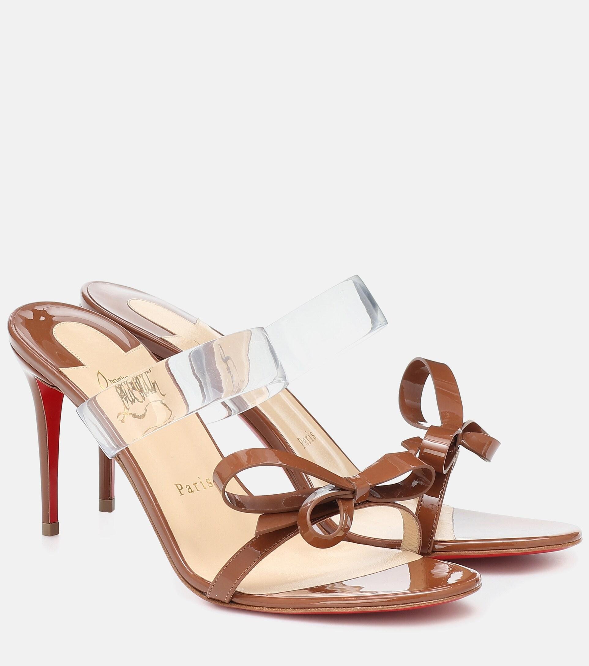 CHRISTIAN LOUBOUTIN Spike Me nude spike stud PVC patent toe