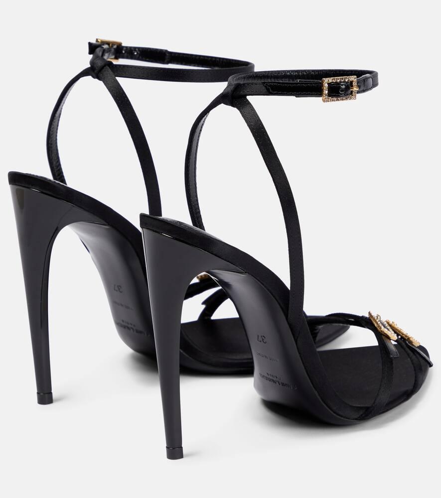 Saint Laurent ☆ Nuit 110 サンダル SAINT LAURENT Nuit 110 Buckled Satin Sandals in Black | endource