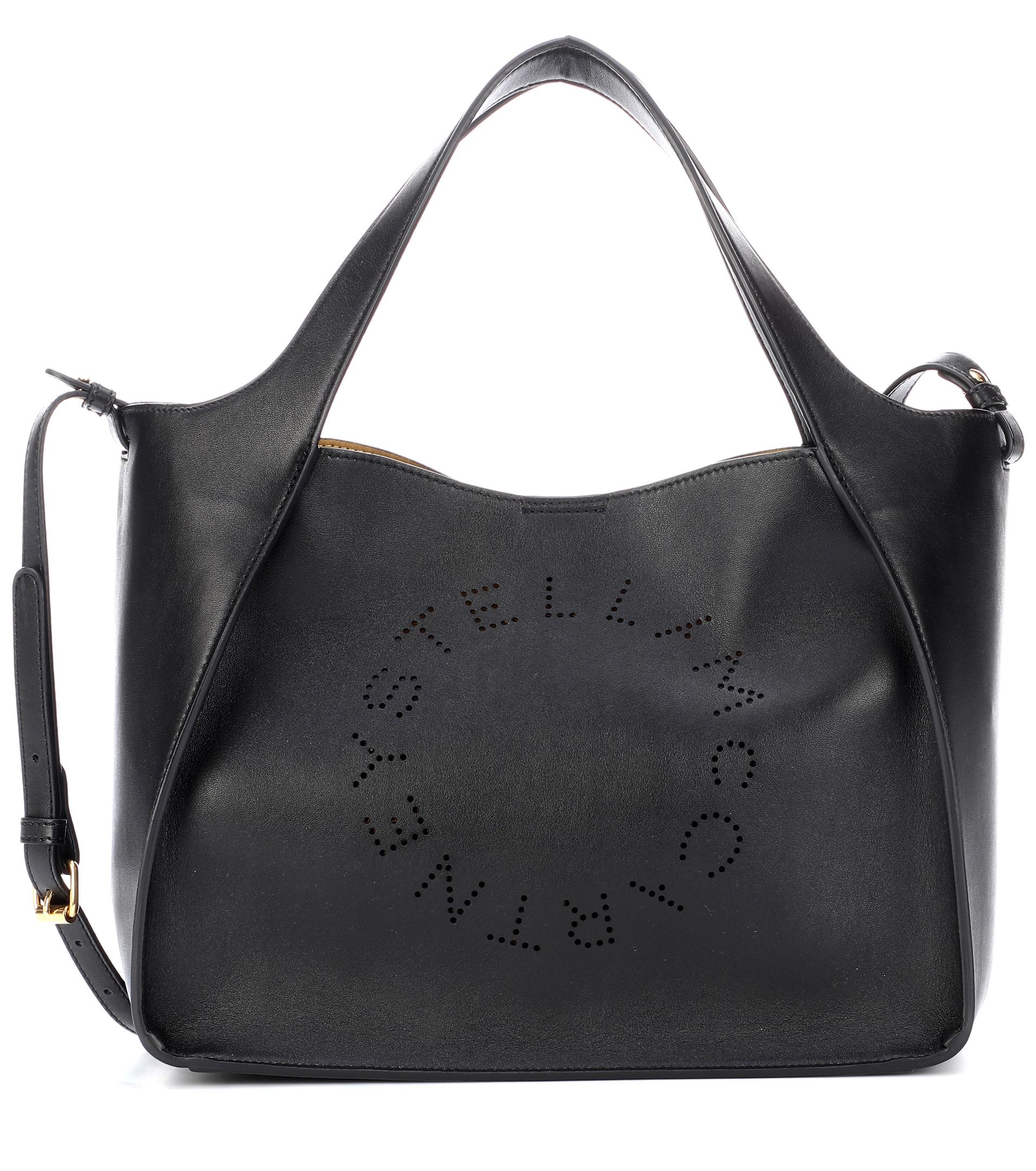 Stella McCartney Synthetic Stella Logo Crossbody Bag in Black - Lyst