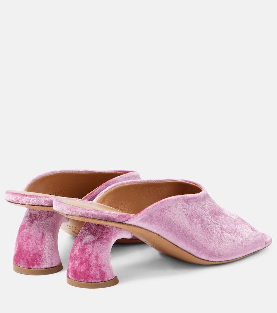 Dries Van Noten 65 Velvet Mules in Pink | Lyst UK