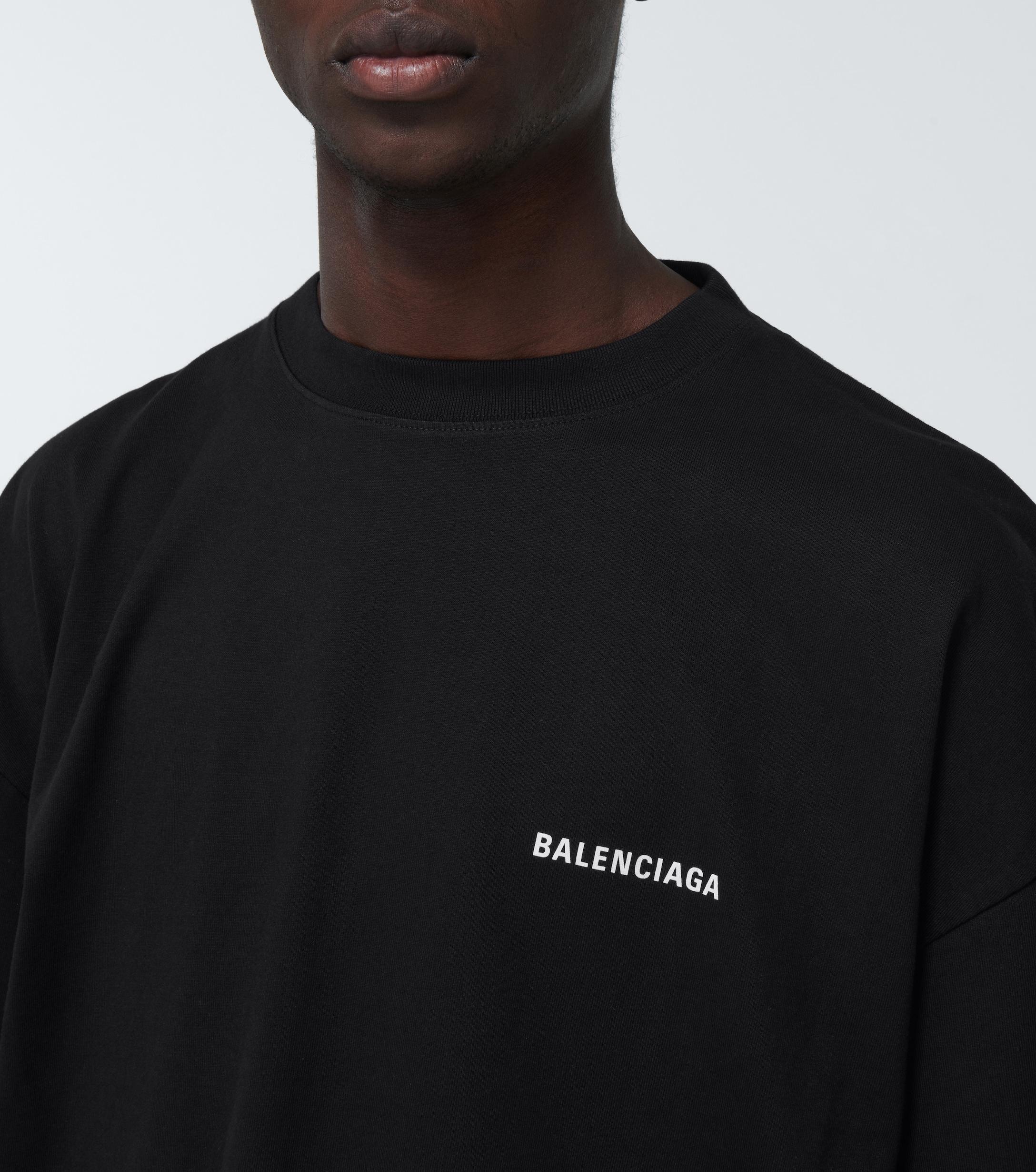 T-shirt "Defile" in cotone da Uomo di Balenciaga in Nero | Lyst