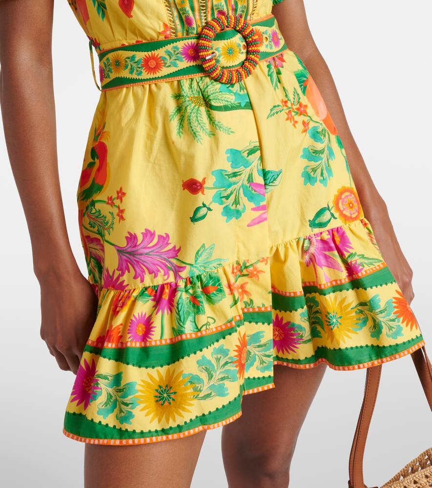 FARM Rio Delicate Fruit Garden Cotton Minidress in Yellow | Lyst