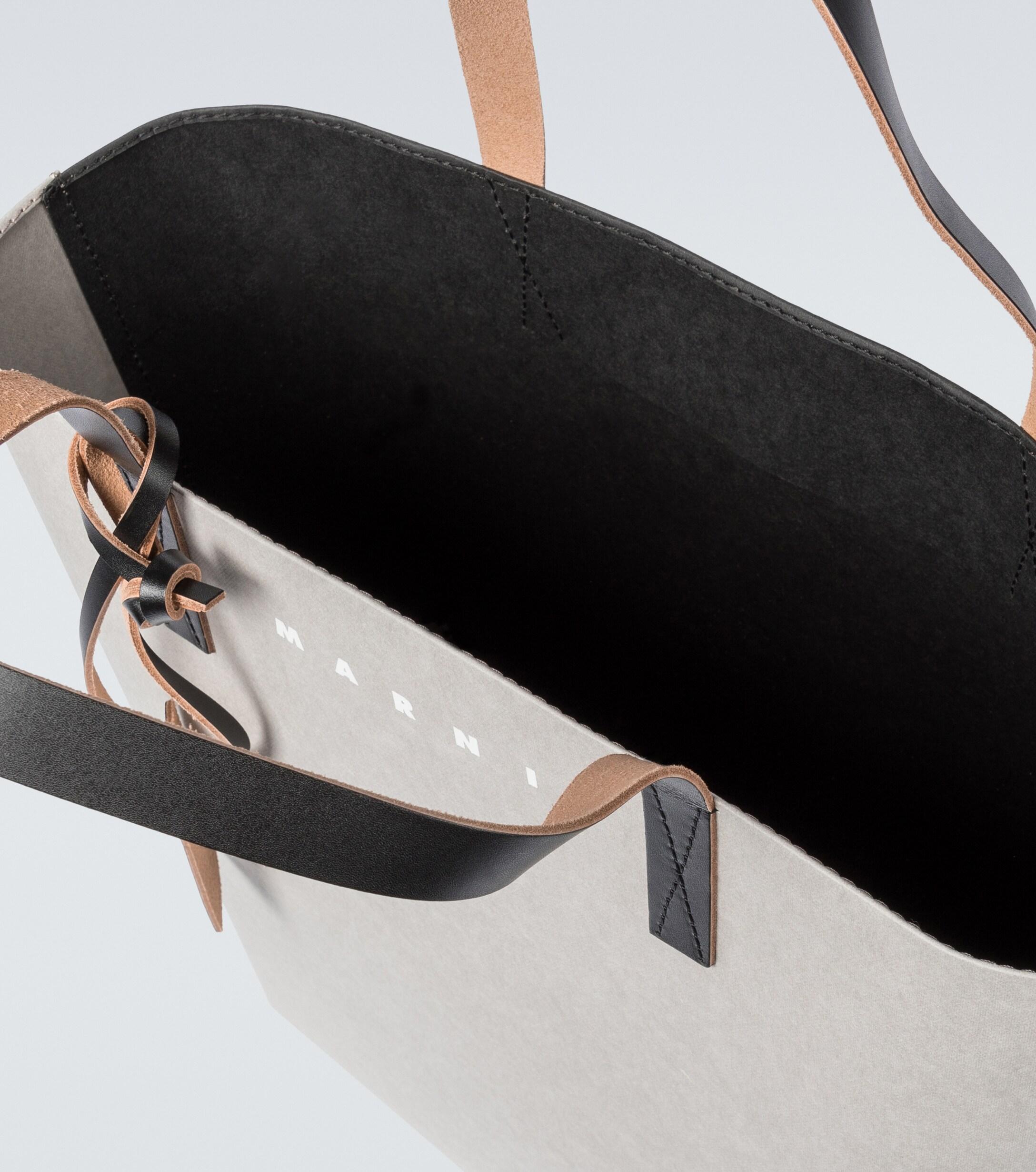 Marni Pvc Tote Bag With Logo in Black for Men | Lyst