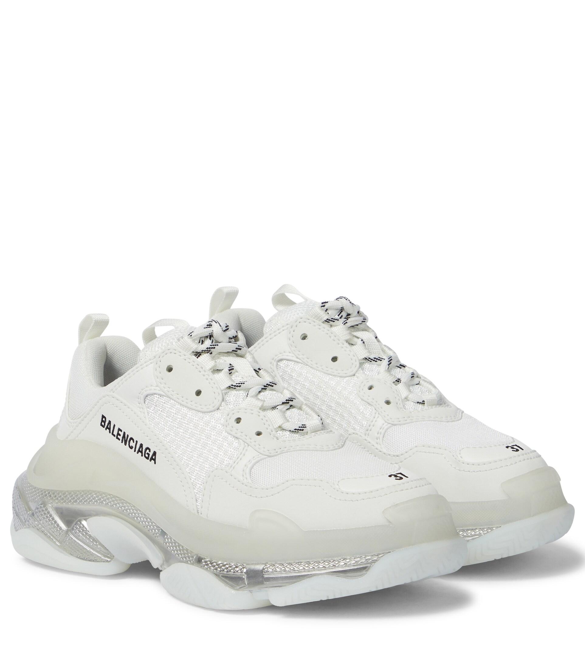 Balenciaga Triple S Sneakers in White/Transparent (White) | Lyst