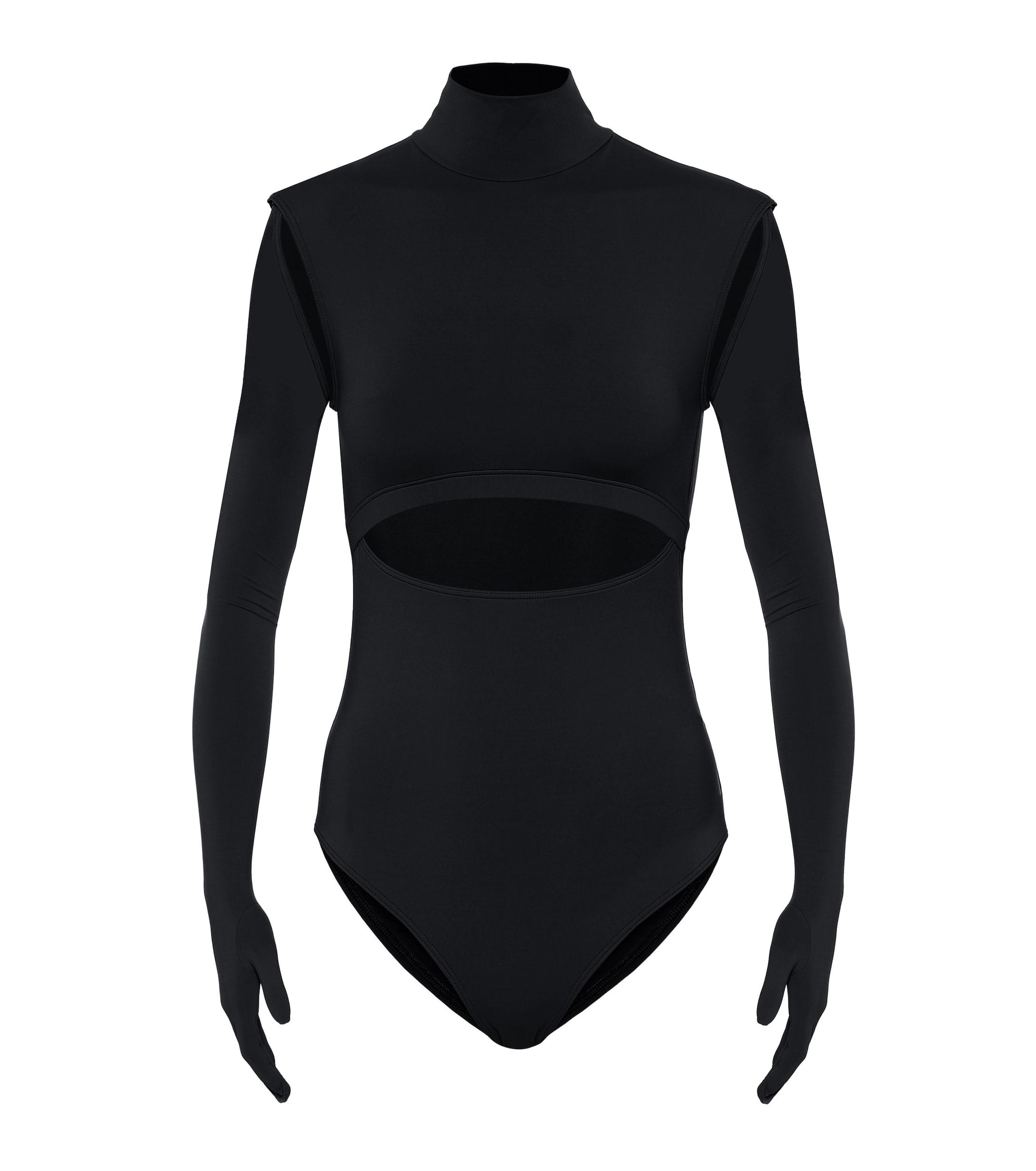 Vetements Bodysuit With Gloves in Black | Lyst