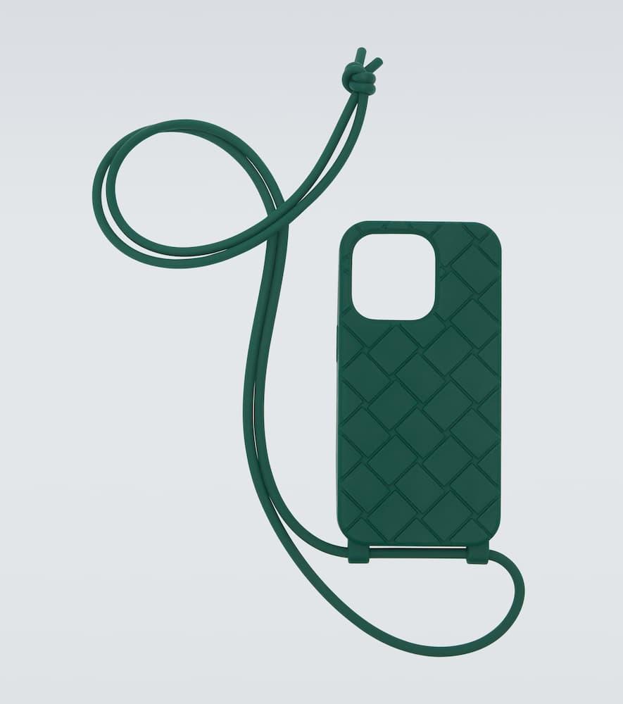 Bottega Veneta Iphone 14 Pro Phone Case With Strap in Green for