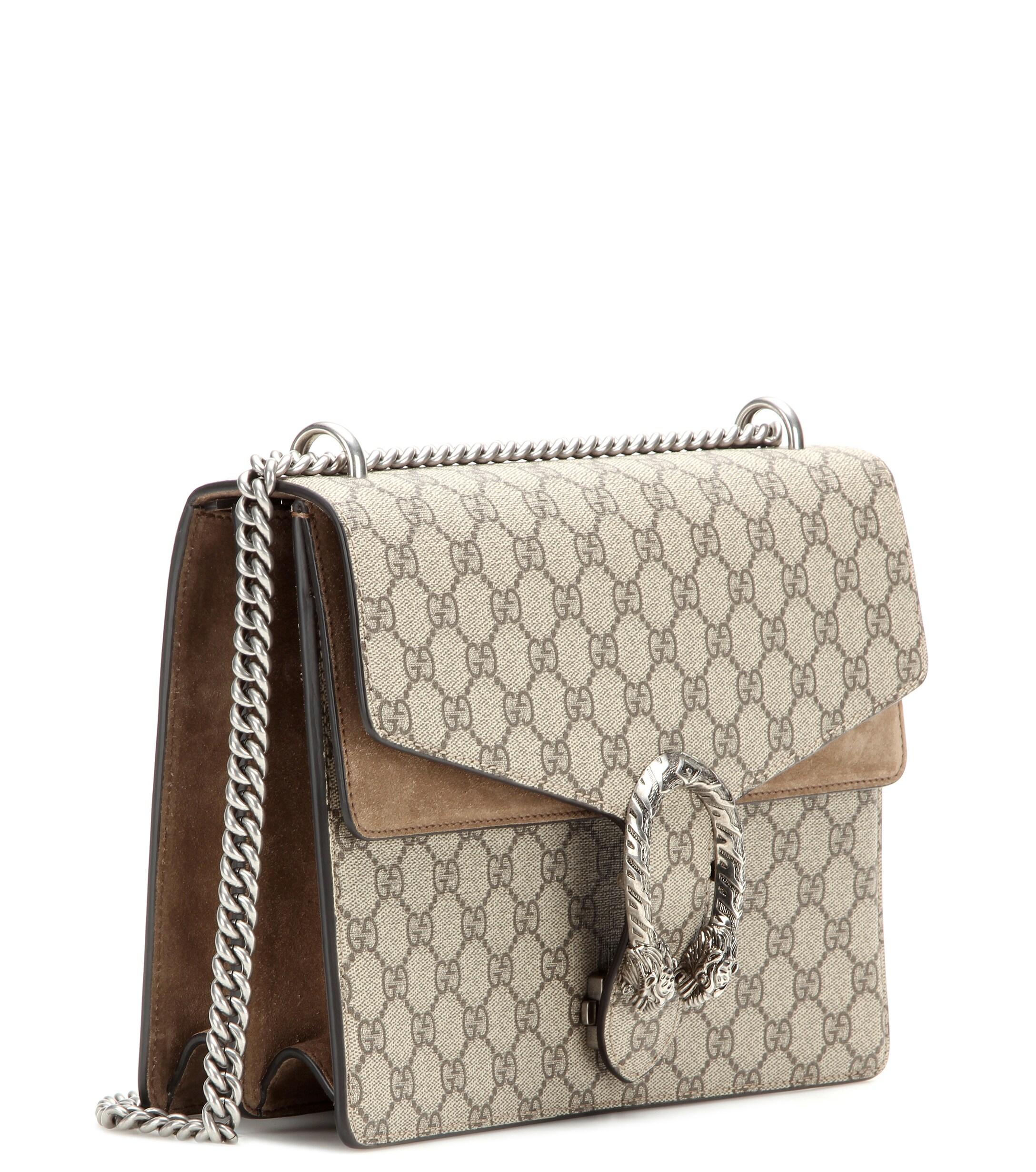 Gucci Canvas Dionysus GG Supreme Medium Shoulder Bag in Beige (Natural