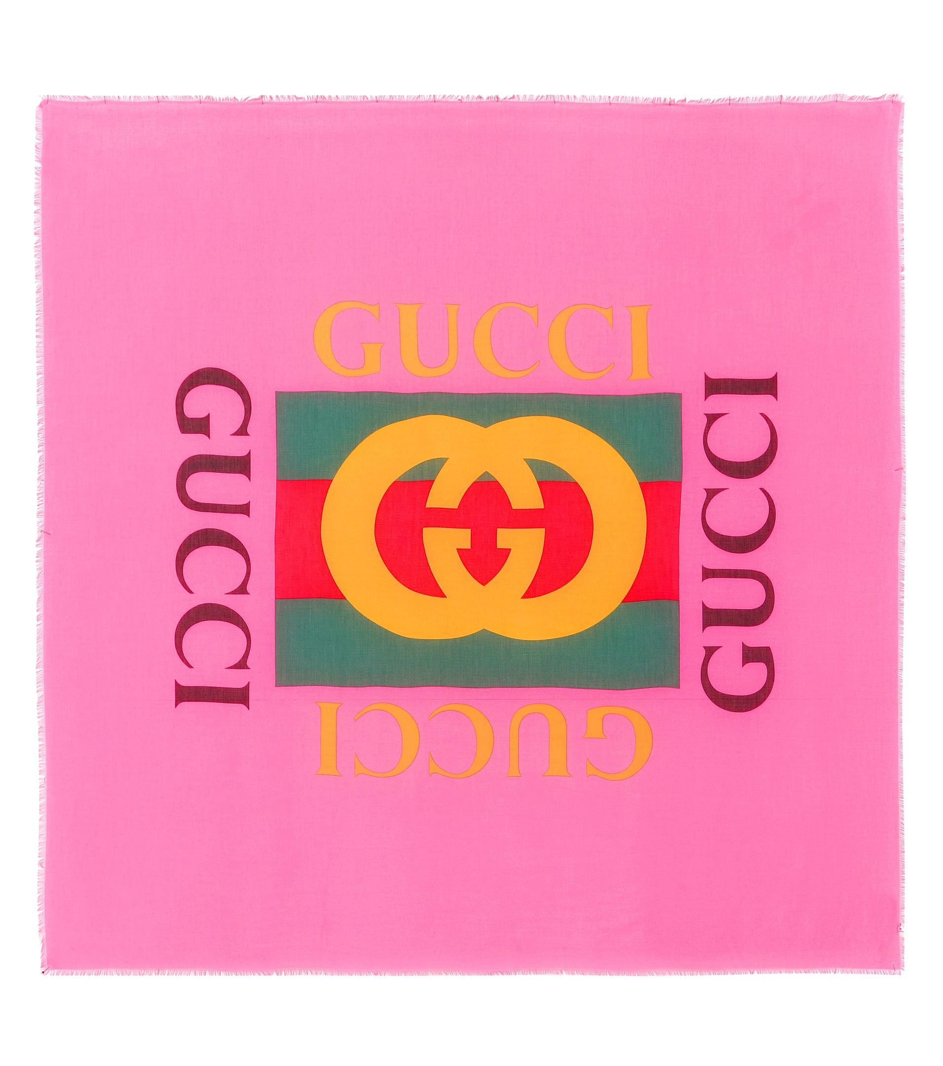 logo Soie Gucci en coloris Rose 