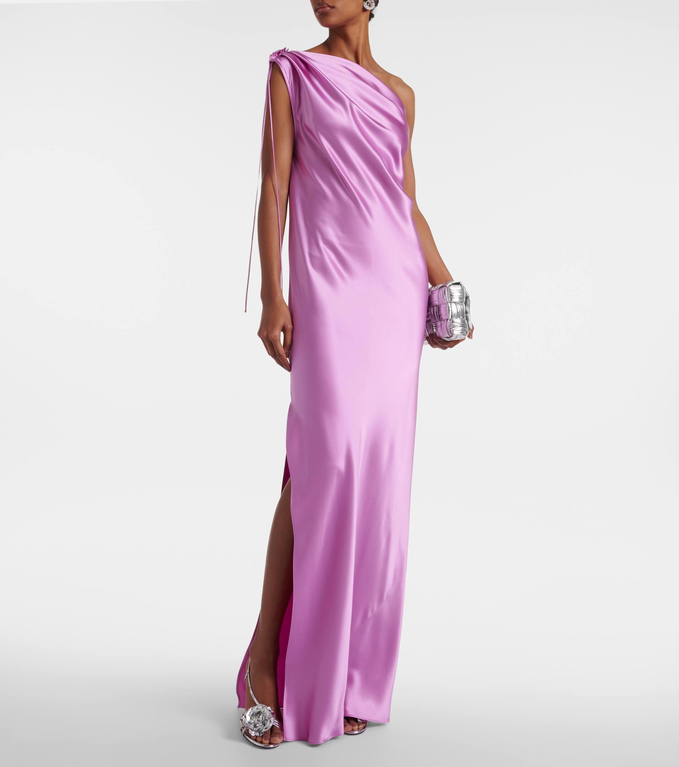 Max Mara Elegante Opera One Shoulder Silk Gown in Pink Lyst UK
