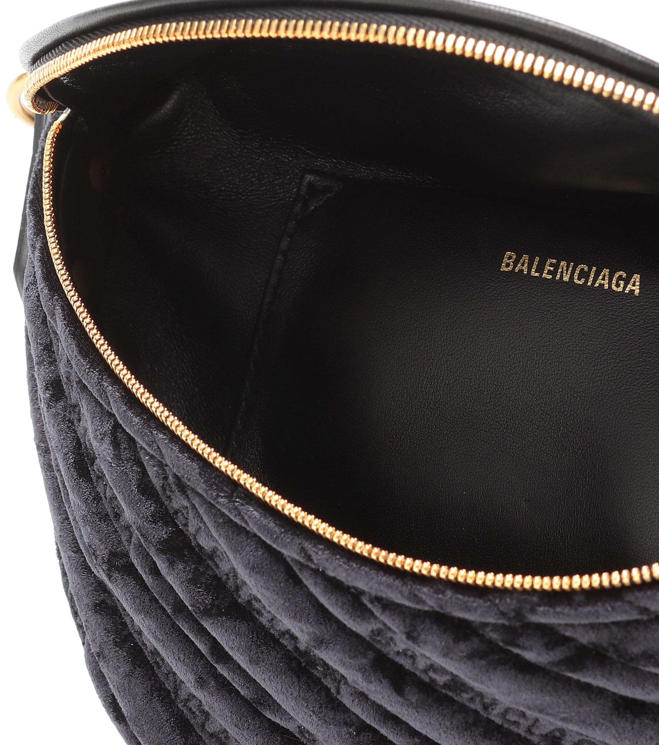 Balenciaga XXS Souvenir Crocodile Embossed Calfskin Belt Bag in