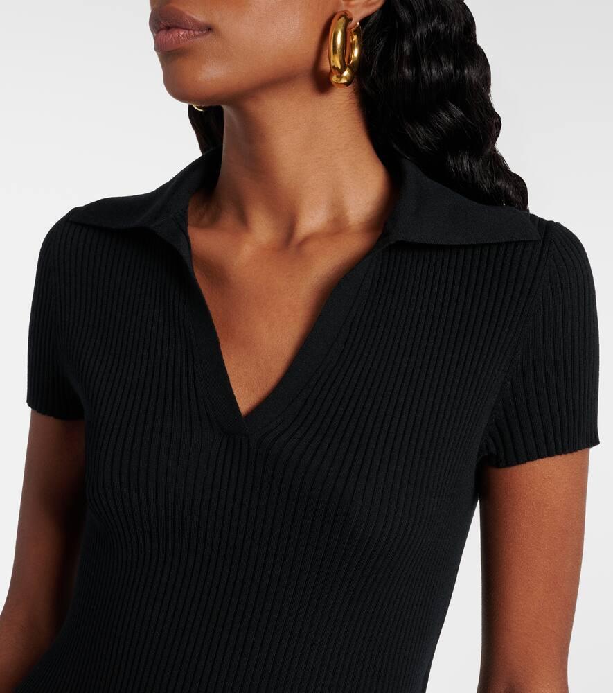 Balenciaga Wool-Blend Polo Dress in Black | Lyst Canada
