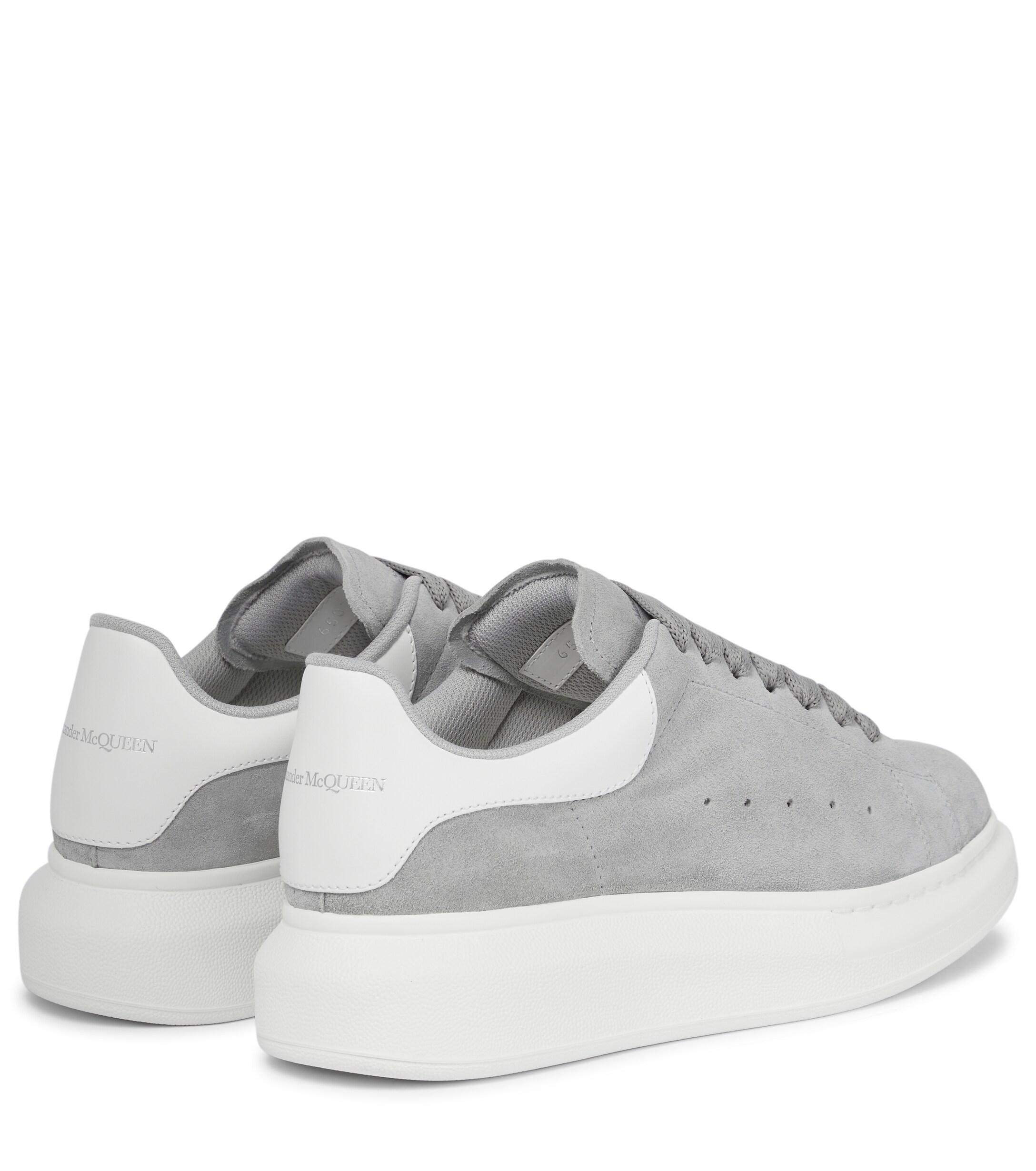alexander mcqueen grey suede