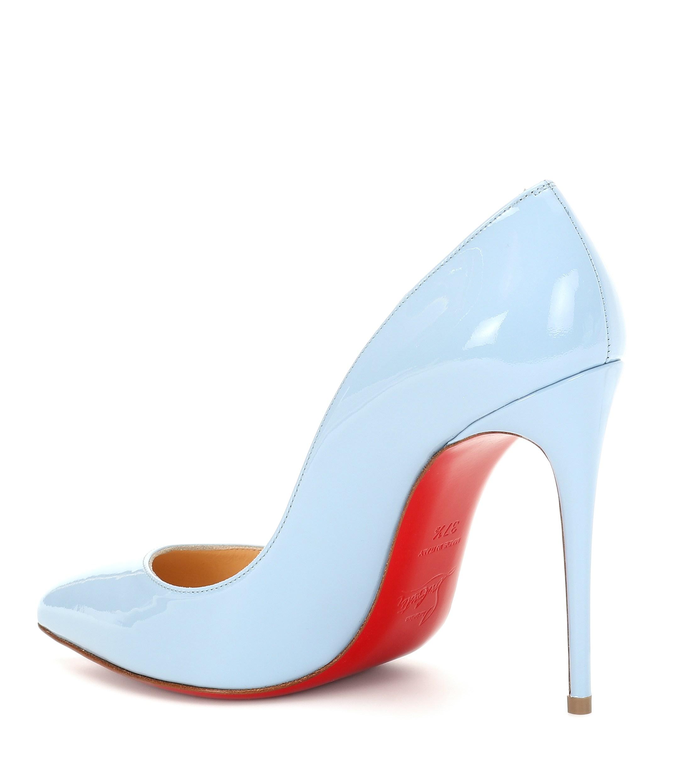 Christian Louboutin Pigalle Follies Patent Leather Pumps in Blue | Lyst