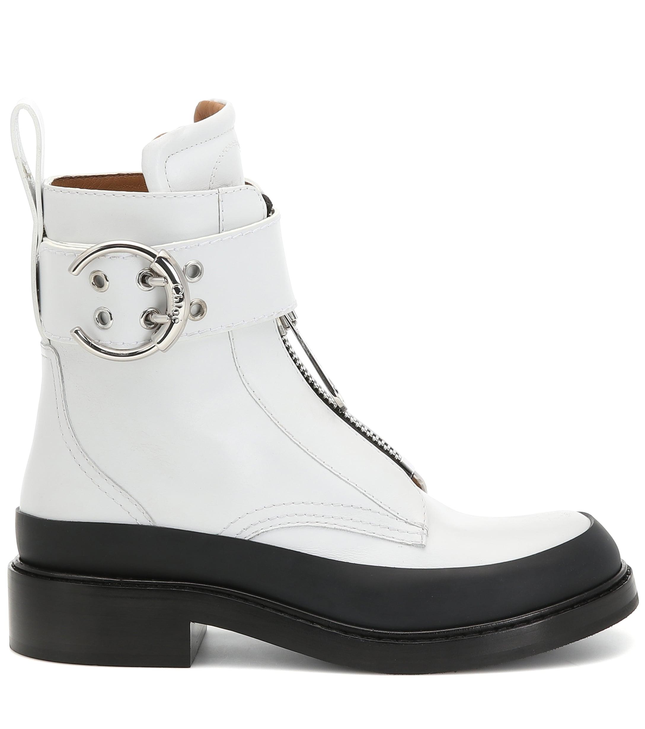 chloe boots white