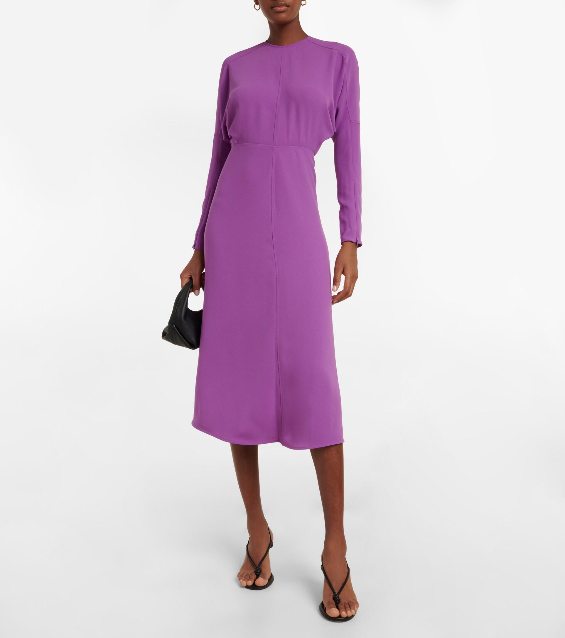 Womens Dresses Victoria Beckham Dresses Save 39% Victoria Beckham Synthetic Dolmain Midi Dress in Purple 