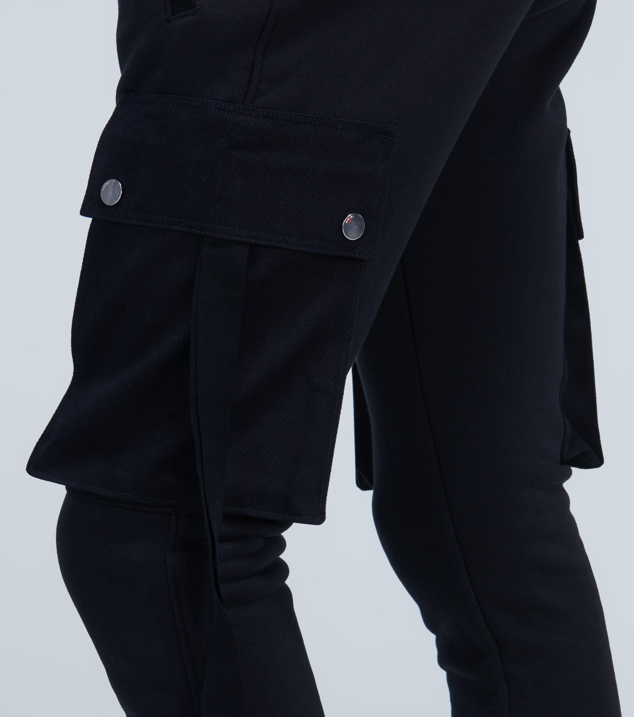 black cargo sweatpants