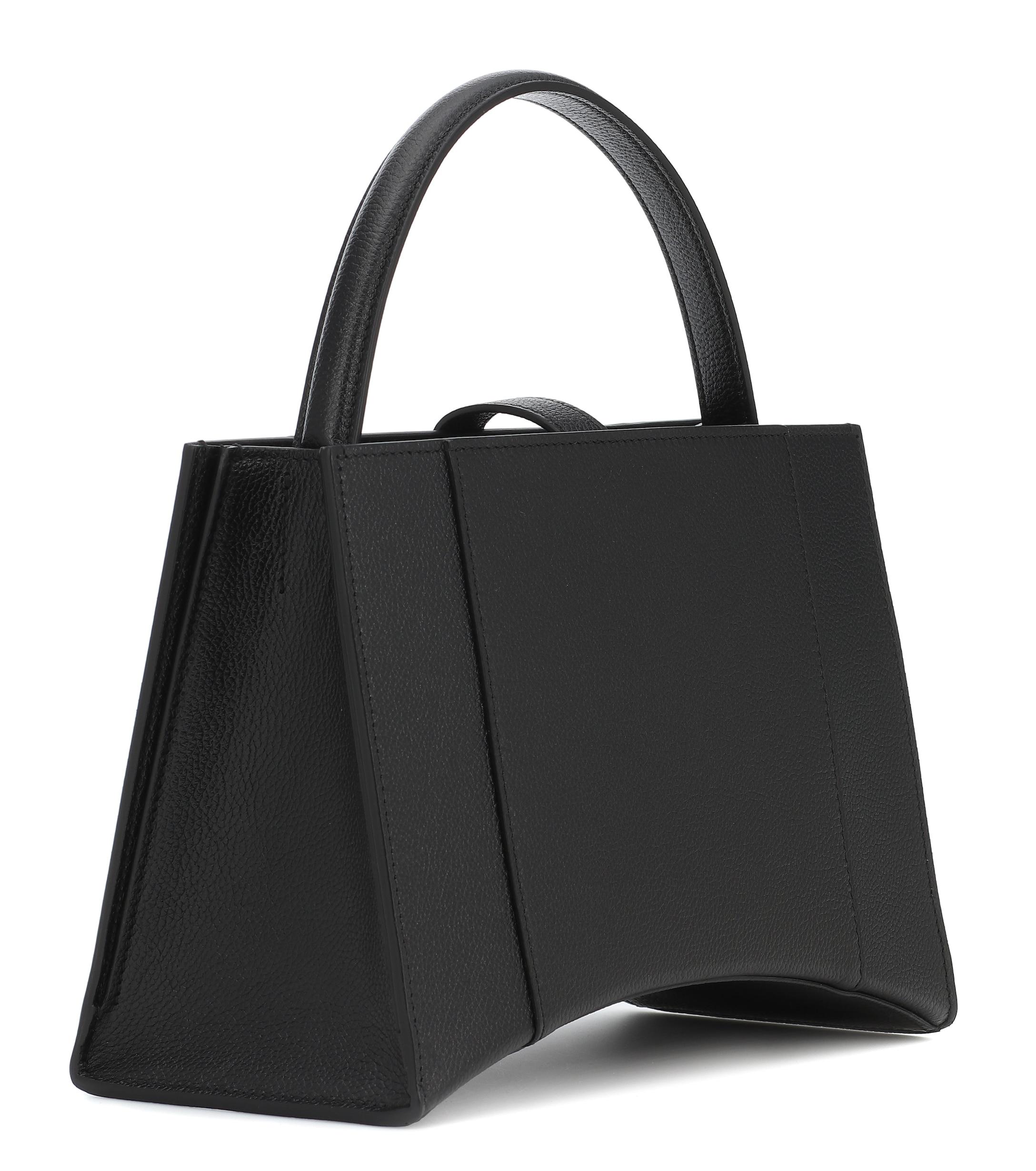 Balenciaga Hourglass East-west Tote Bag In Grained Calfskin in
