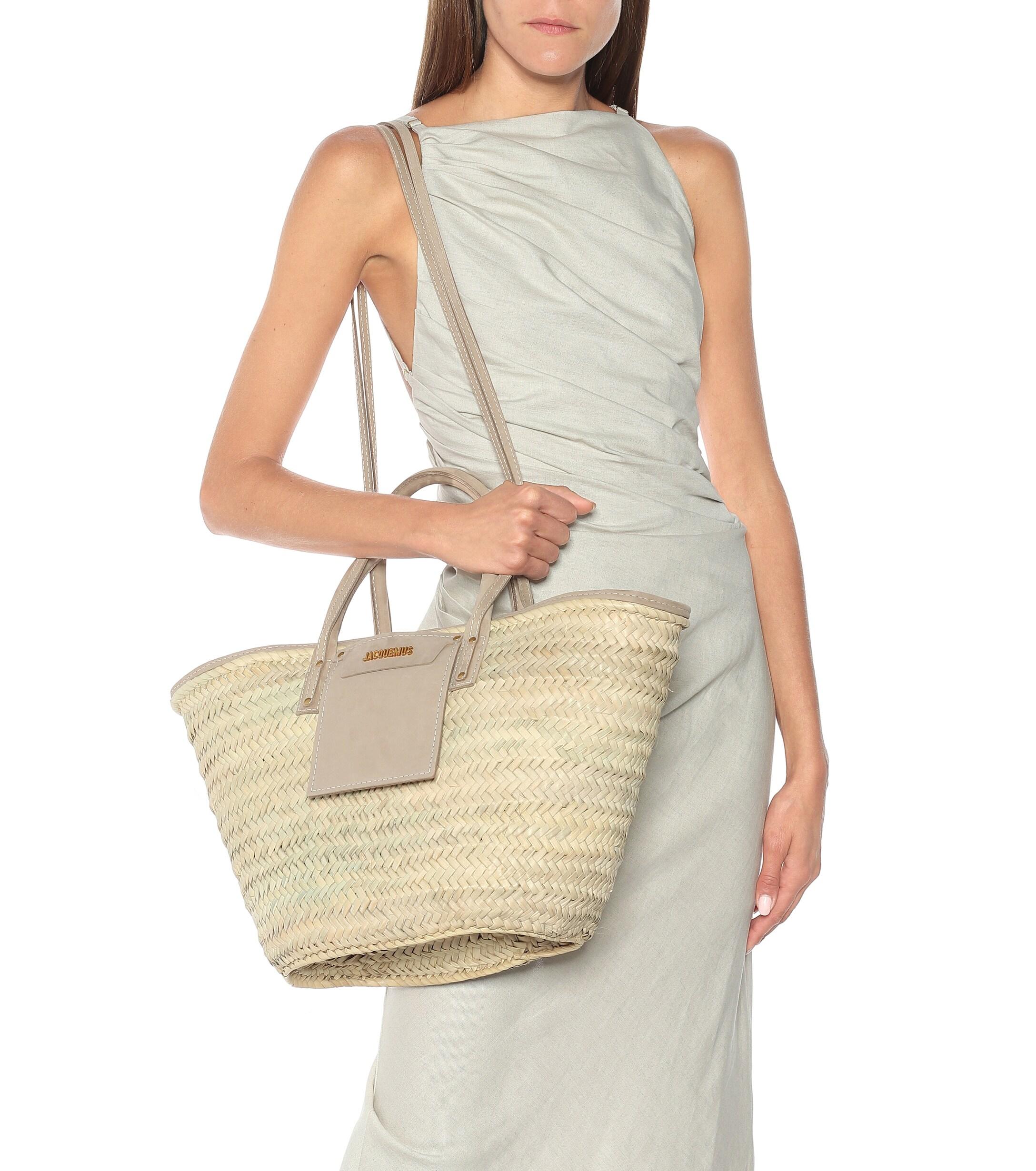 Jacquemus Le Panier Soleil Straw Tote in Natural | Lyst UK
