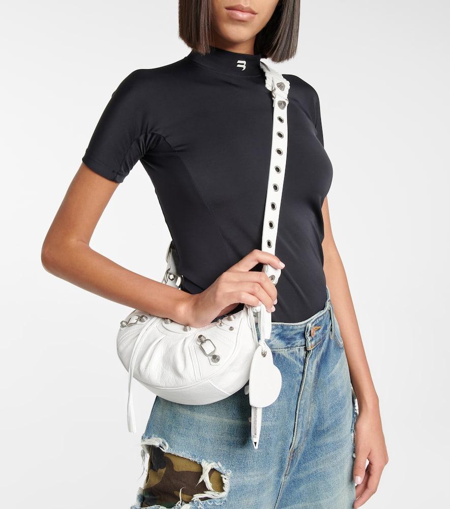 Balenciaga Le Cagole Xs Leather Shoulder Bag in White Lyst