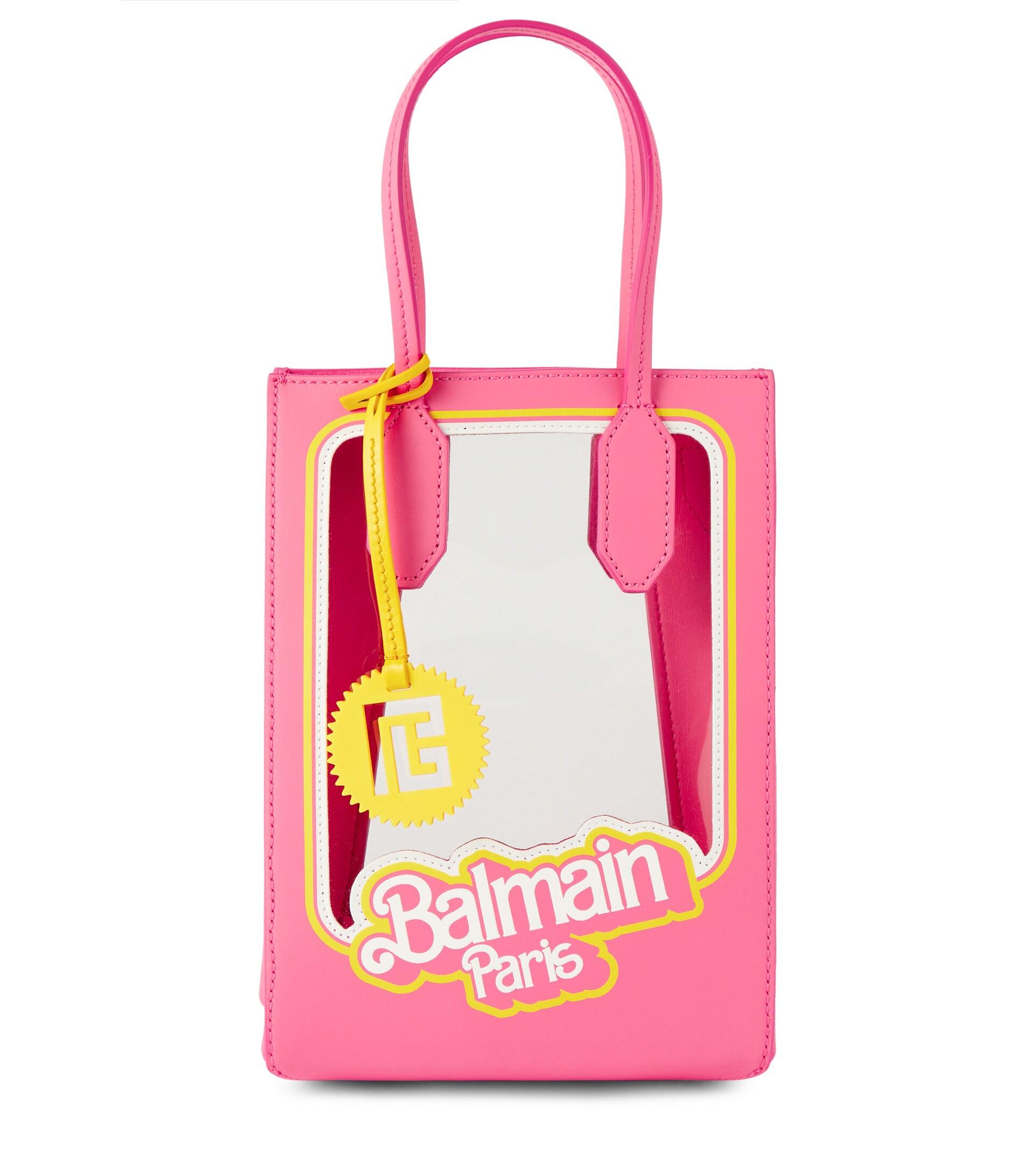 Balmain X Barbie® Pvc And Leather Tote in Pink | Lyst