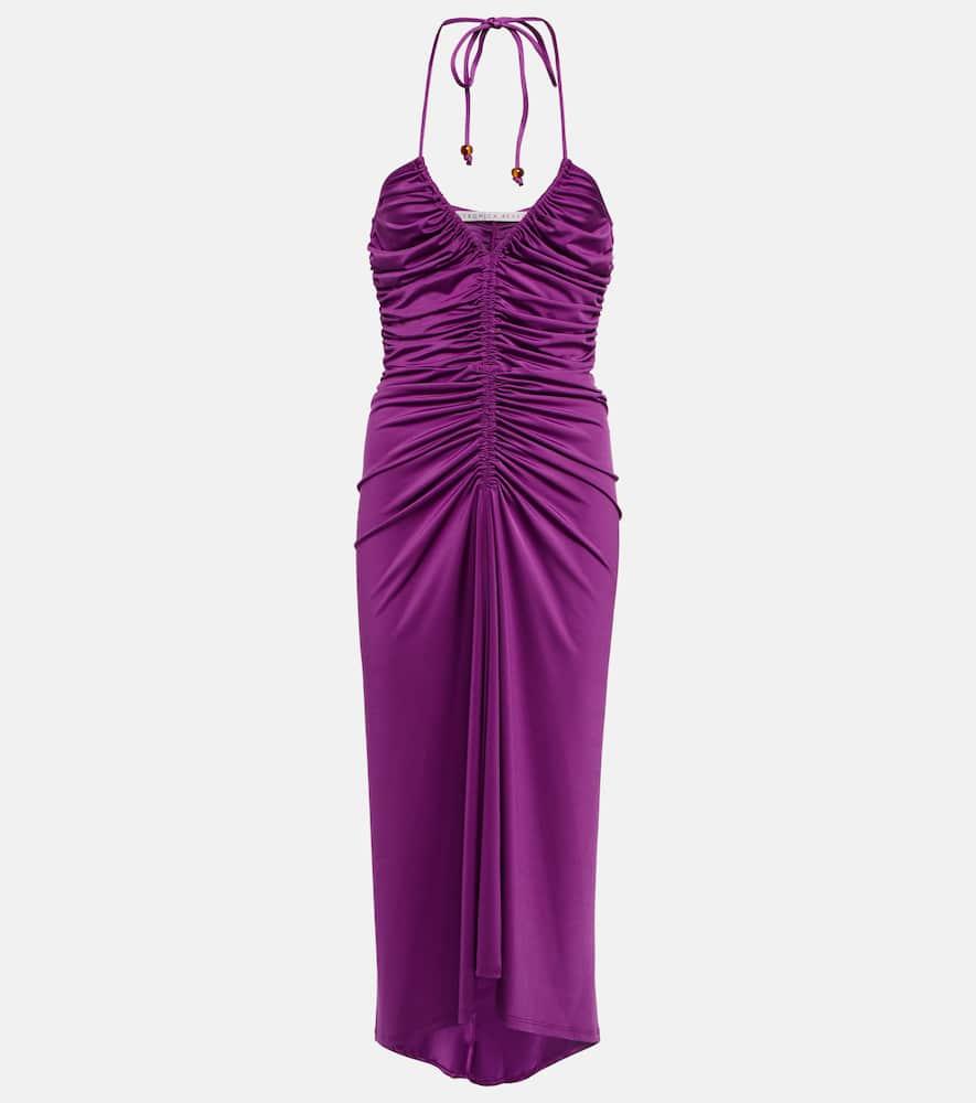 Veronica Beard Saskia Ruched Midi Dress in Purple Lyst