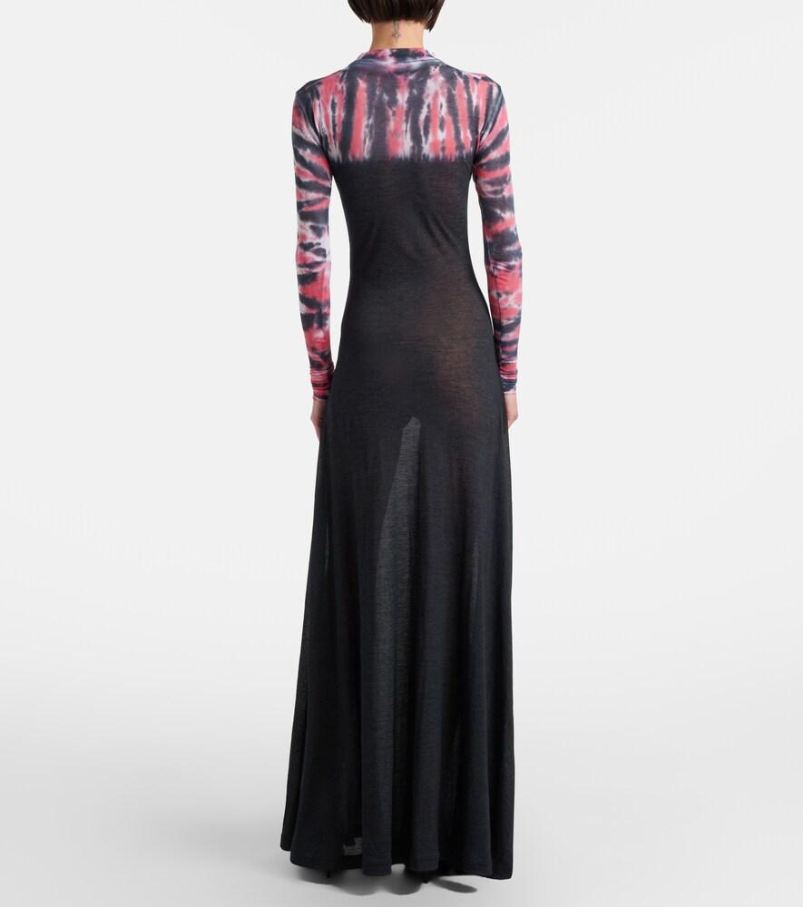 knee length dresses for ladies Balenciaga Long Sleeve Lingerie Maxi Dress