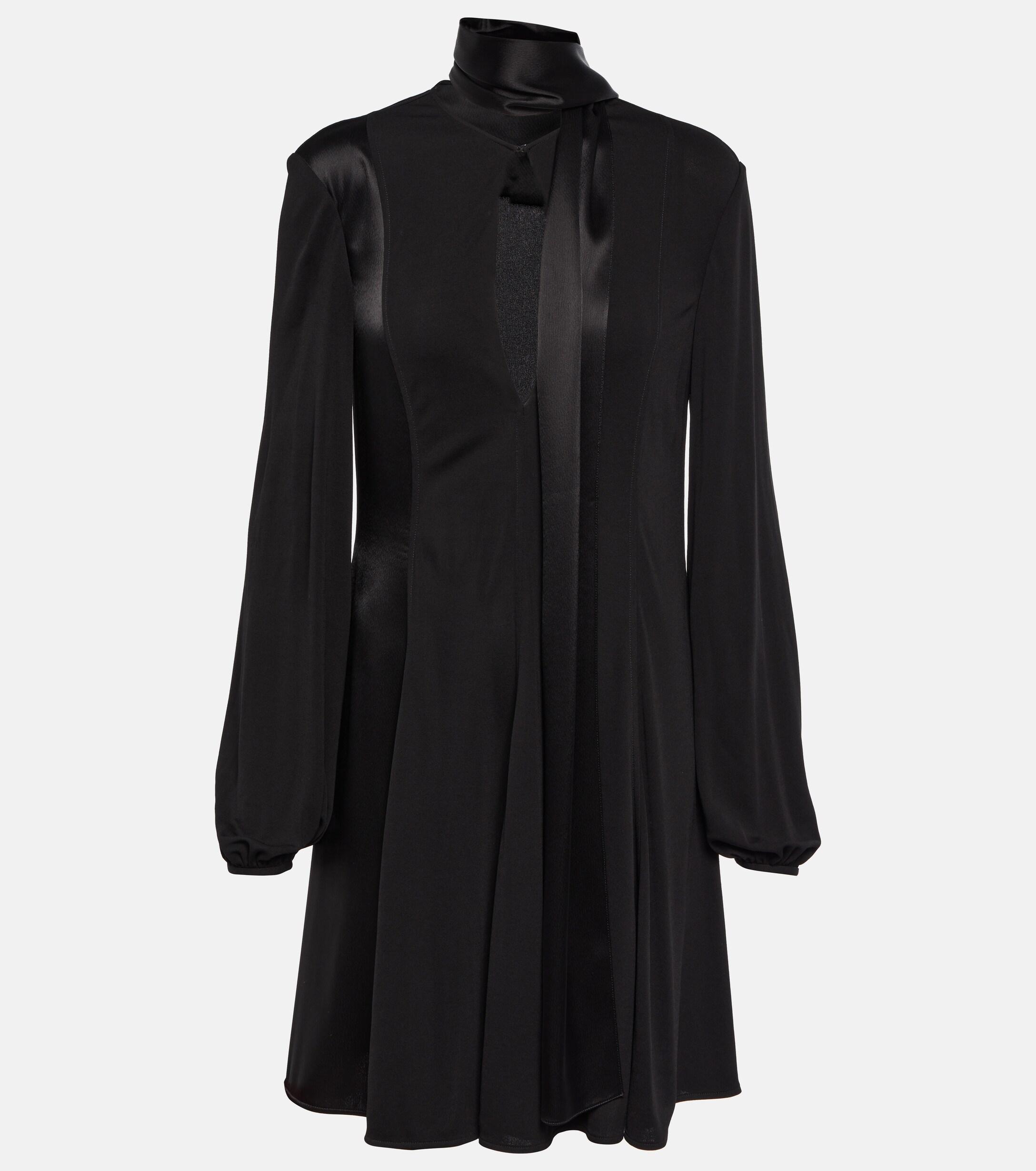 Loewe Lavaliere Satin Dress in Black | Lyst UK