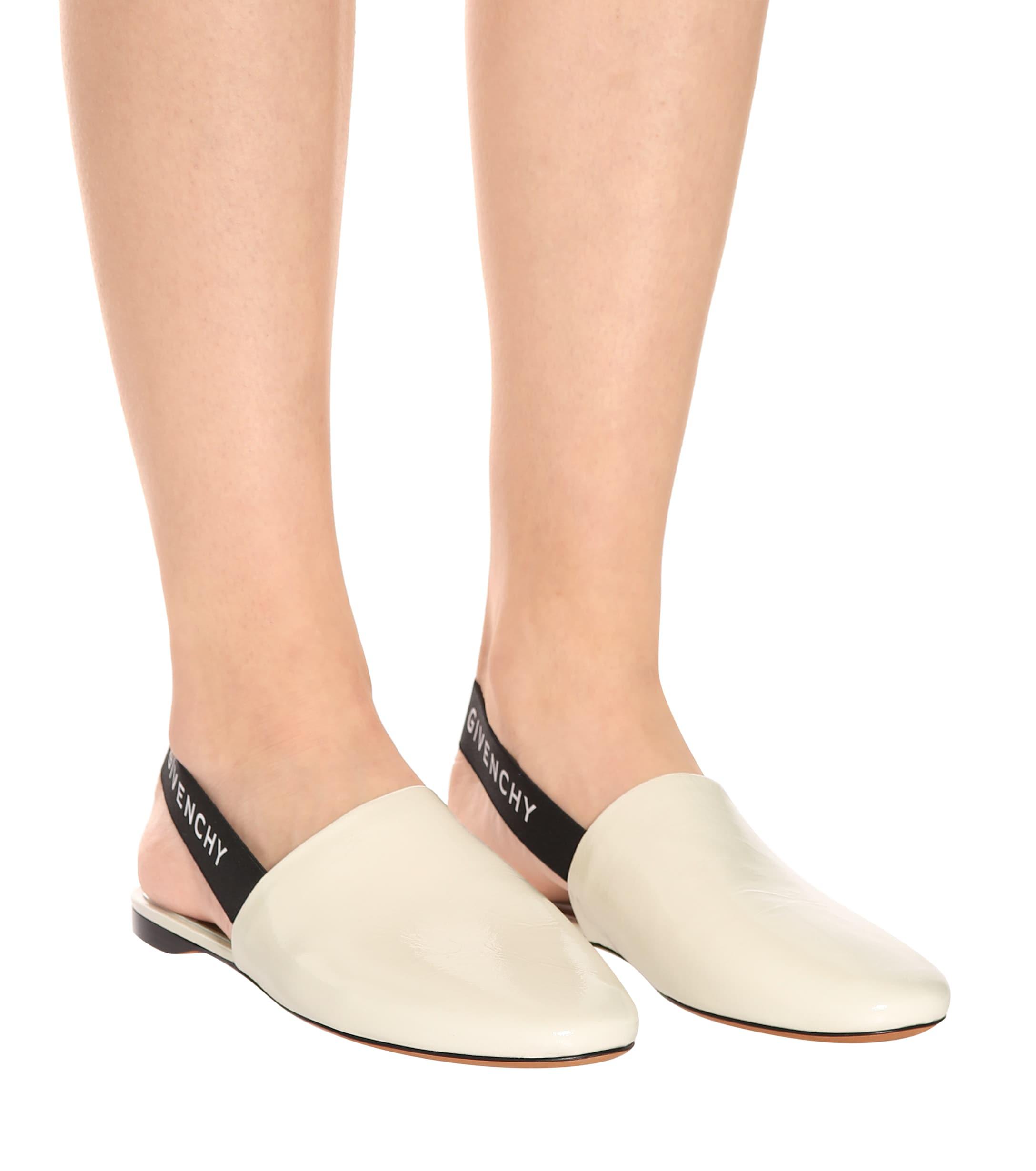 Givenchy Leather Slingback Slippers - Lyst