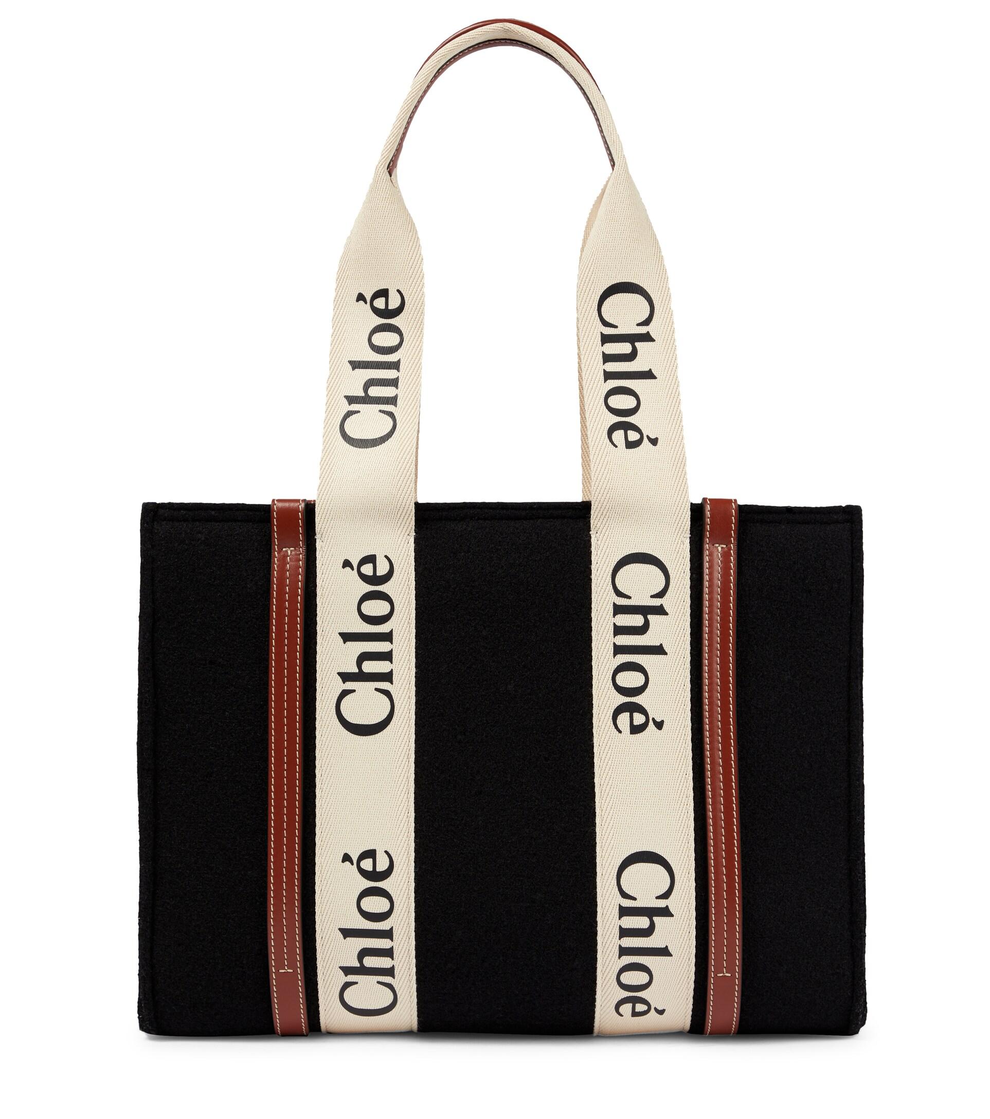 Chloé Woody Medium Tote in Black | Lyst