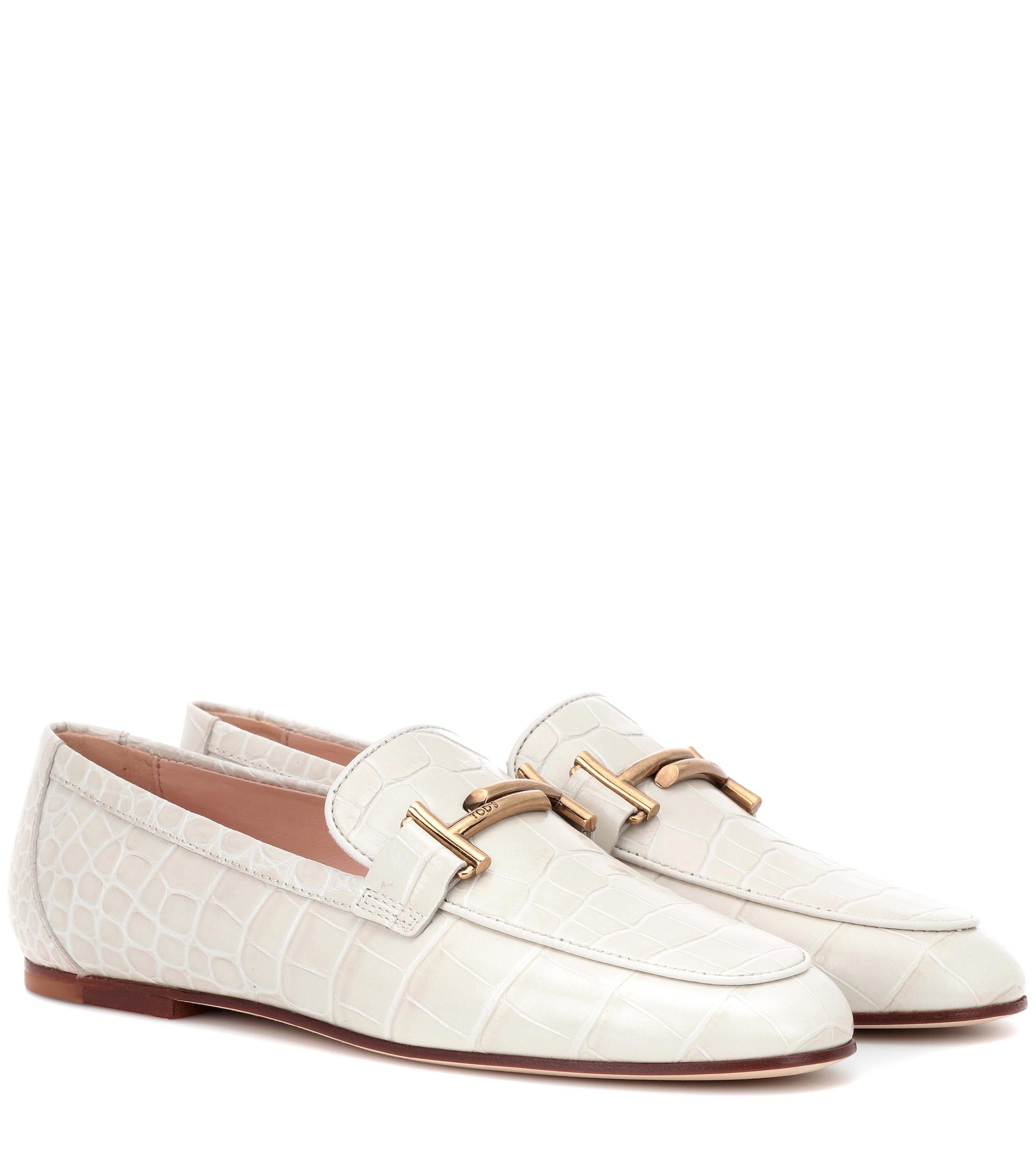 tod's double t quilted loafers