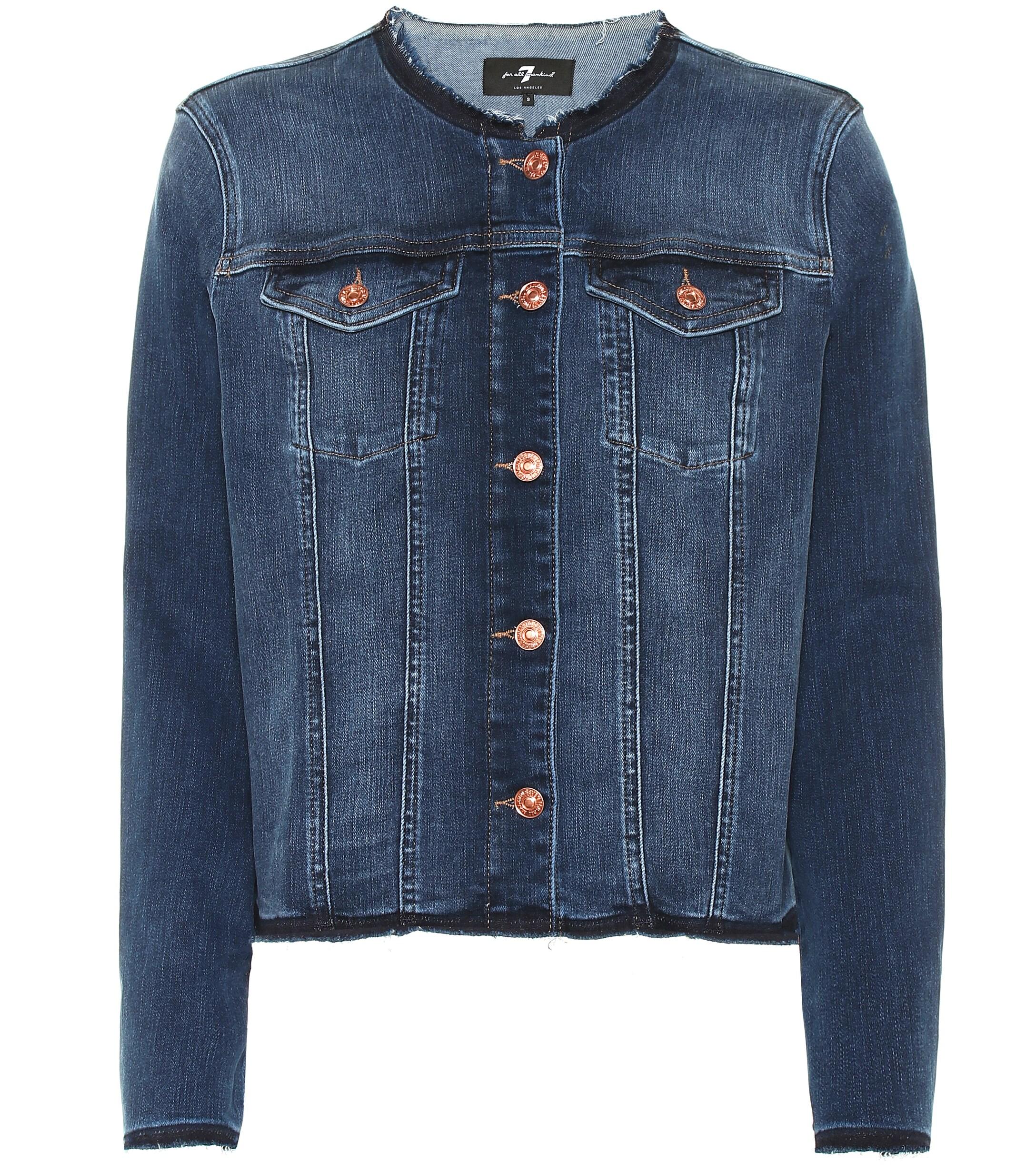 7 For All Mankind Denim Jacket in Blue - Lyst
