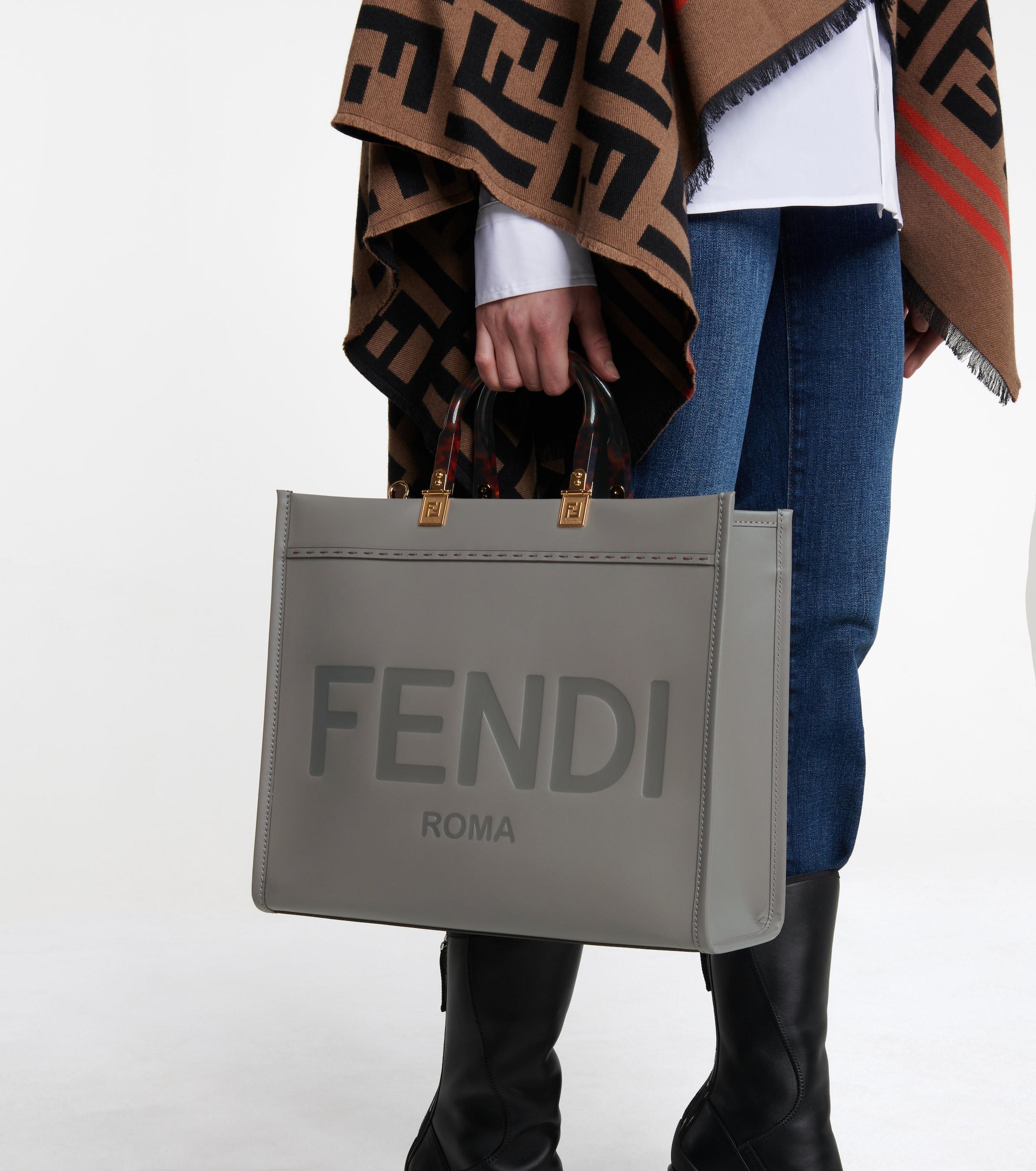 Fendi Sunshine Large Leather Tote Bag