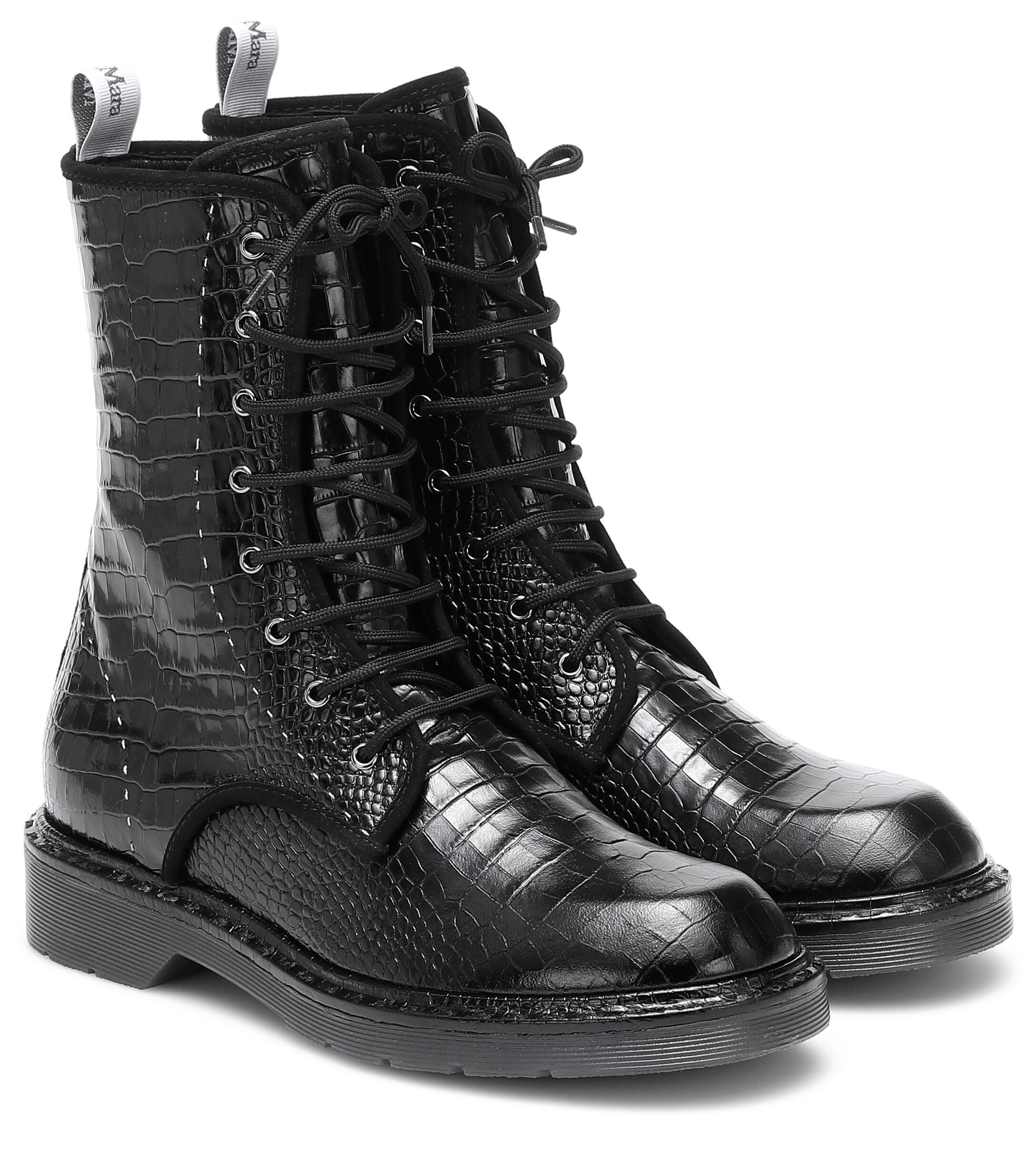 crocodile combat boots