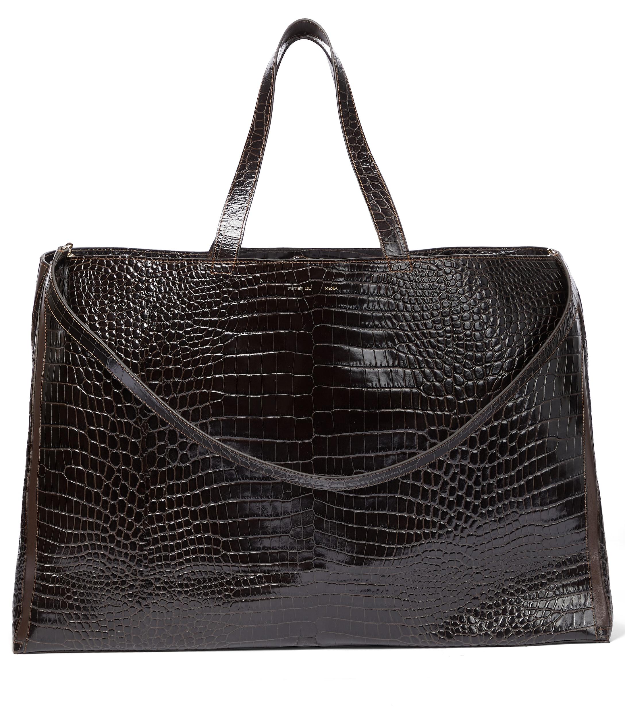 Peter Do X Medea Croc-effect Leather Tote in Brown | Lyst