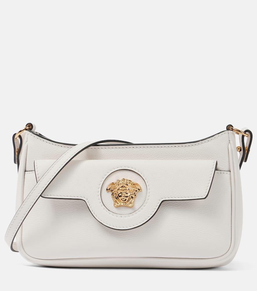 Versace Medusa Small Leather Shoulder Bag in White Lyst UK