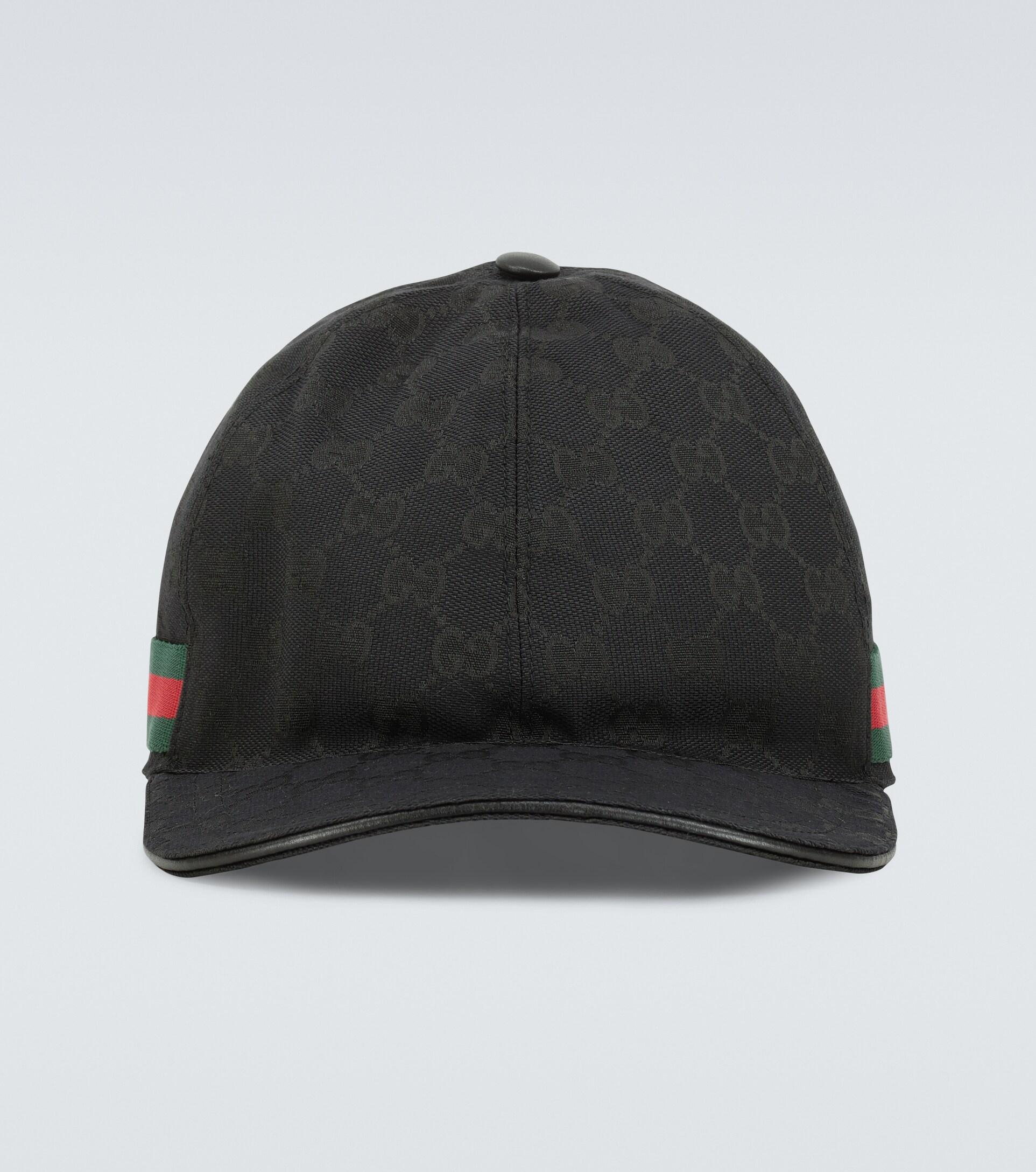 Gucci Original GG Canvas Baseball Hat With Web in Black | Lyst