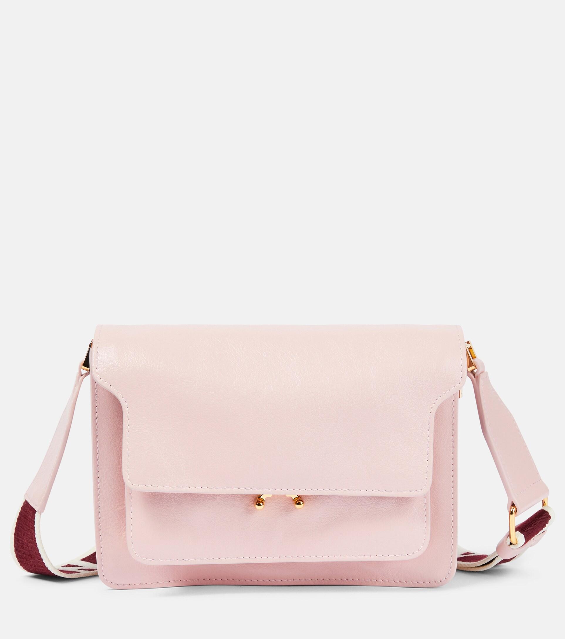 Marni Trunk Medium Leather Shoulder Bag in Pink | Lyst