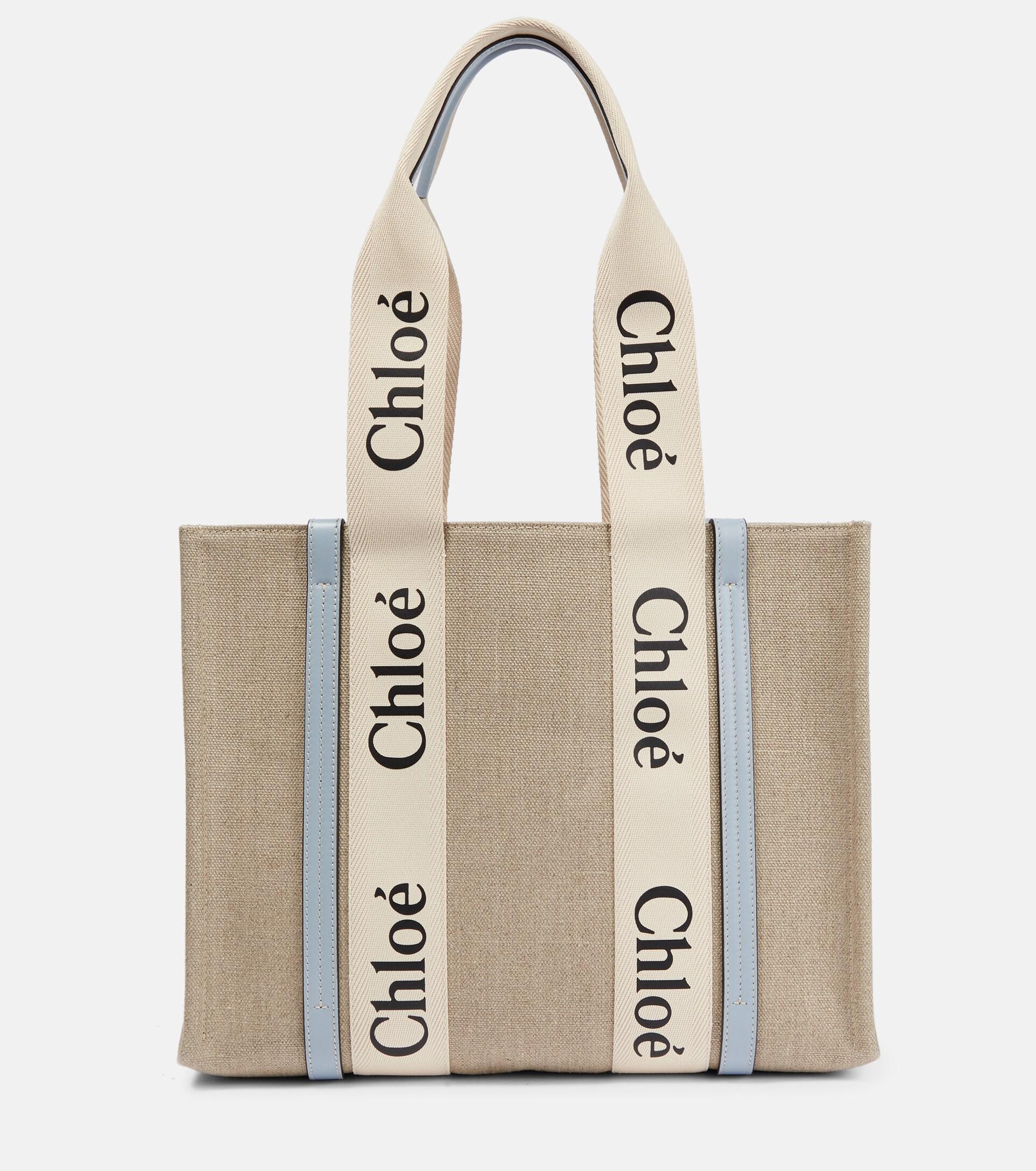 Chloé Chloe Woody Medium Canvas Tote Bag in Natural | Lyst
